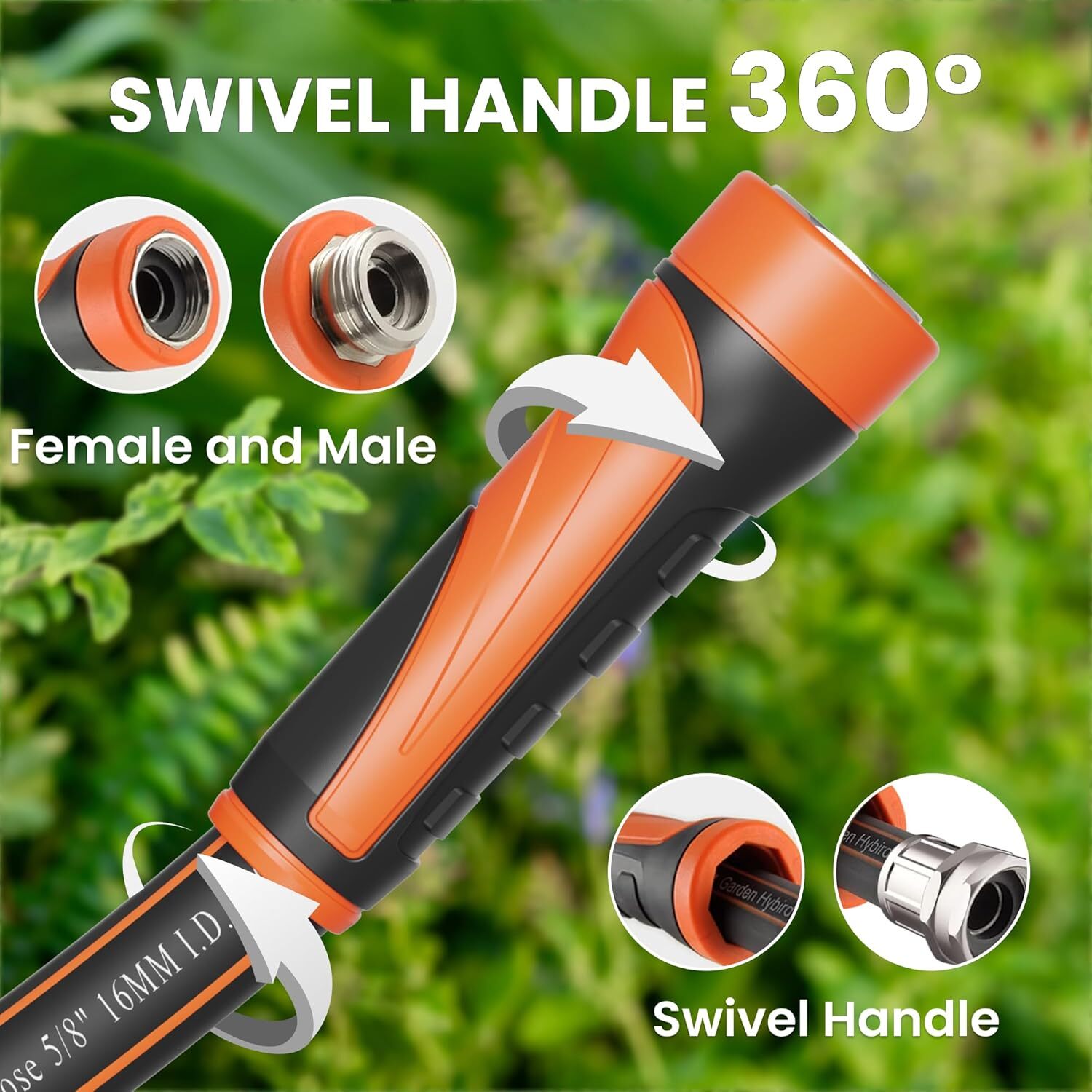 Giraffe Tools Garden Leader Hose Short Water Hose 3/10/75ft x 5/8" Burst 600 PSI