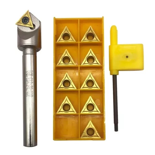 1/2inch Shank Chamfering Tool Bit Turning Tool Holder +TCMT16T304 Carbide Insert