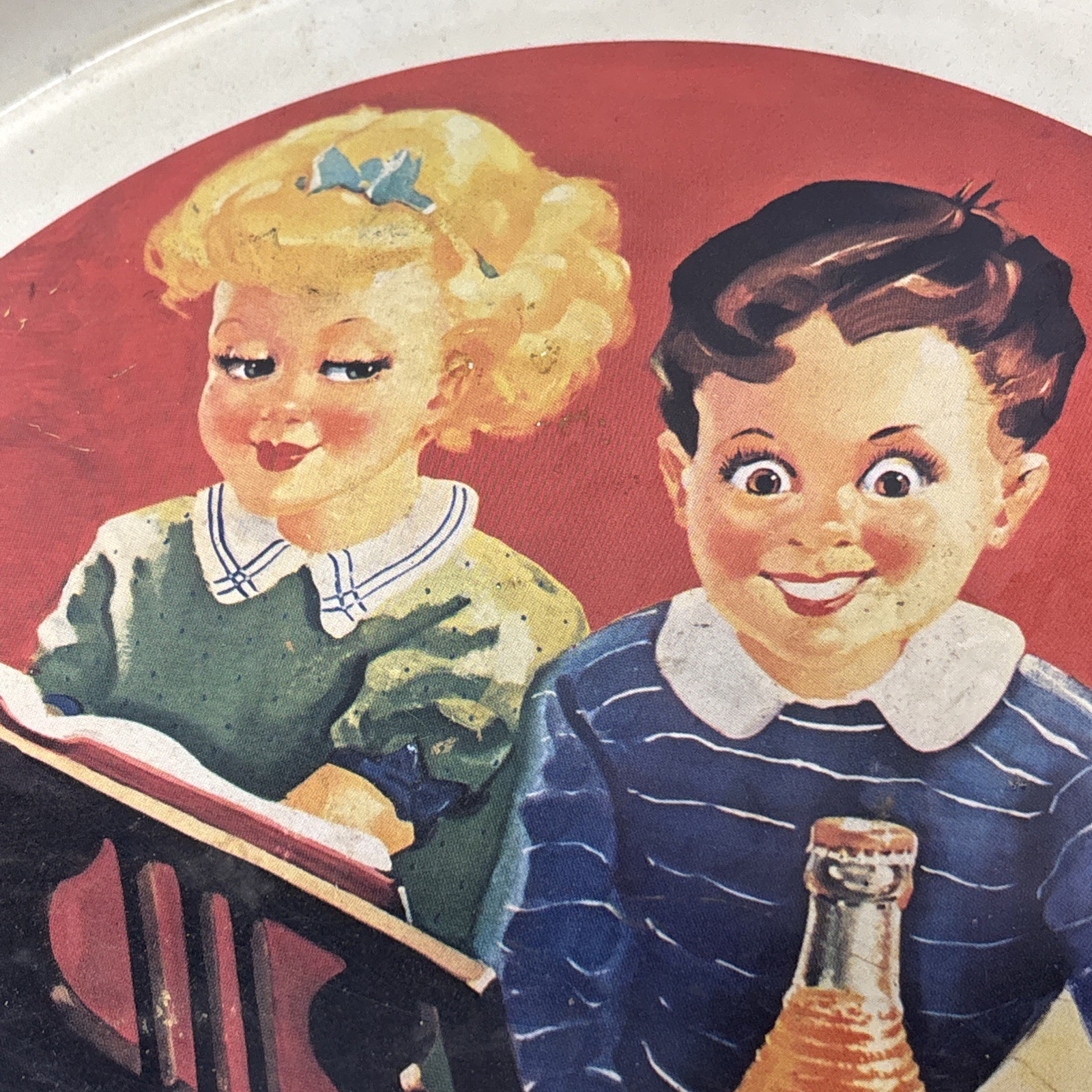 RARE Vintage Orange Crush DOIN THE BIG ORANGE Soda Tray Sign Advertisement Orig