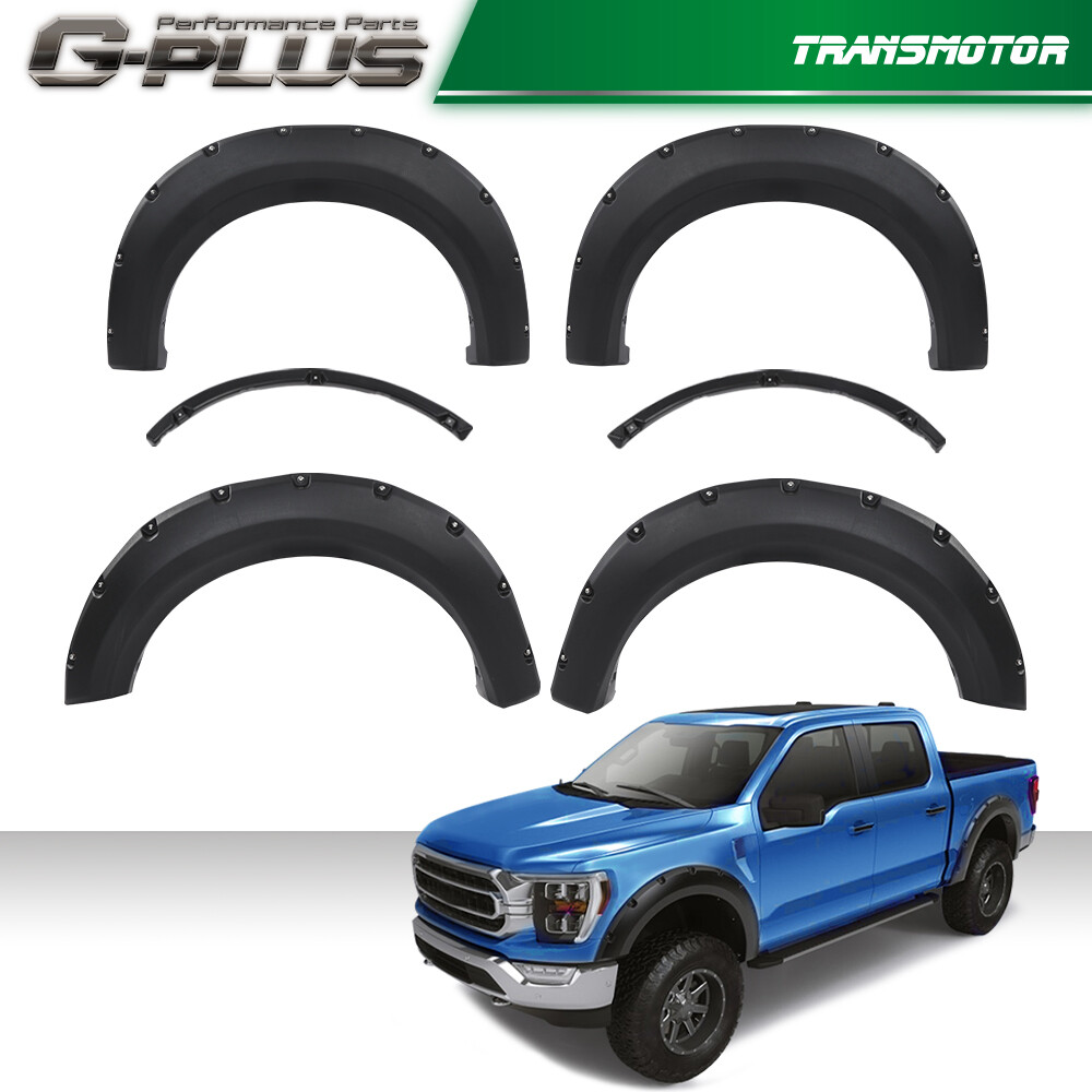 [4PCS] FIT FOR 2009-2014 FORD F150 POCKET-RIVETED STYLESIDE WHEEL FENDER FLARES