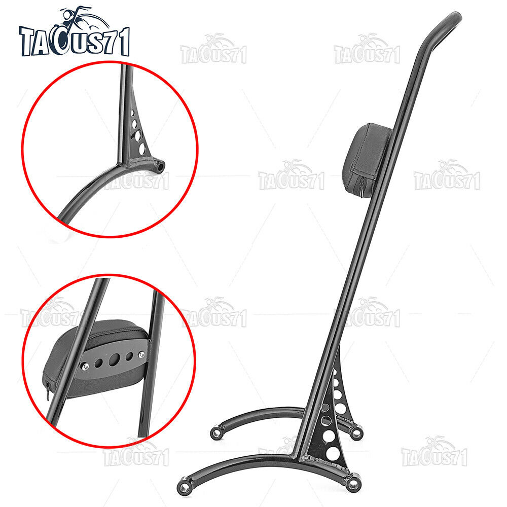 23" Tall Passenger Backrest Sissy Bar For Harley Sportster Iron XL 883 1200 04+