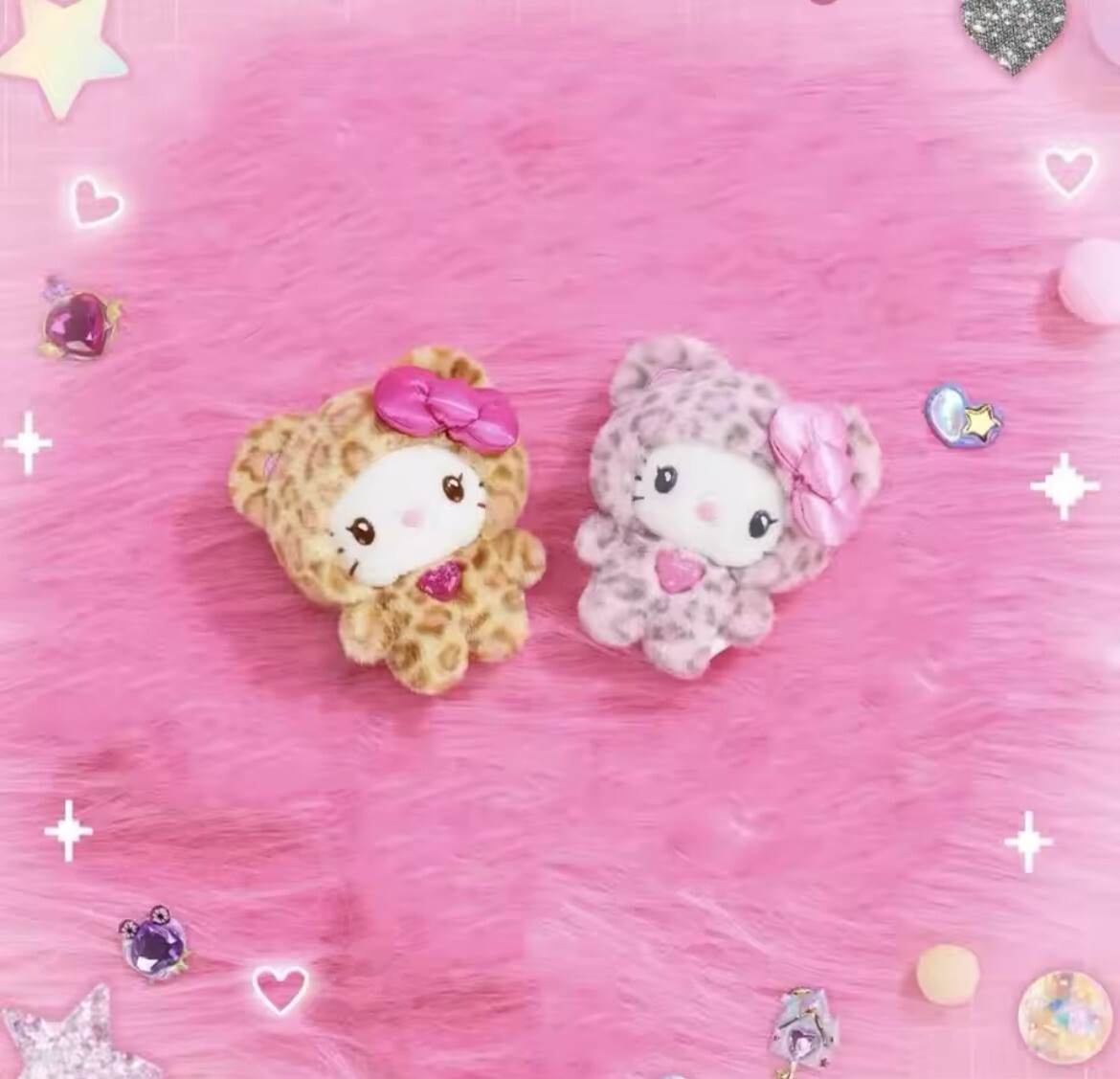 Sanrio Licensed Hello Kitty Gal Pal Mascot Keychain Leopard Print-US SELLER