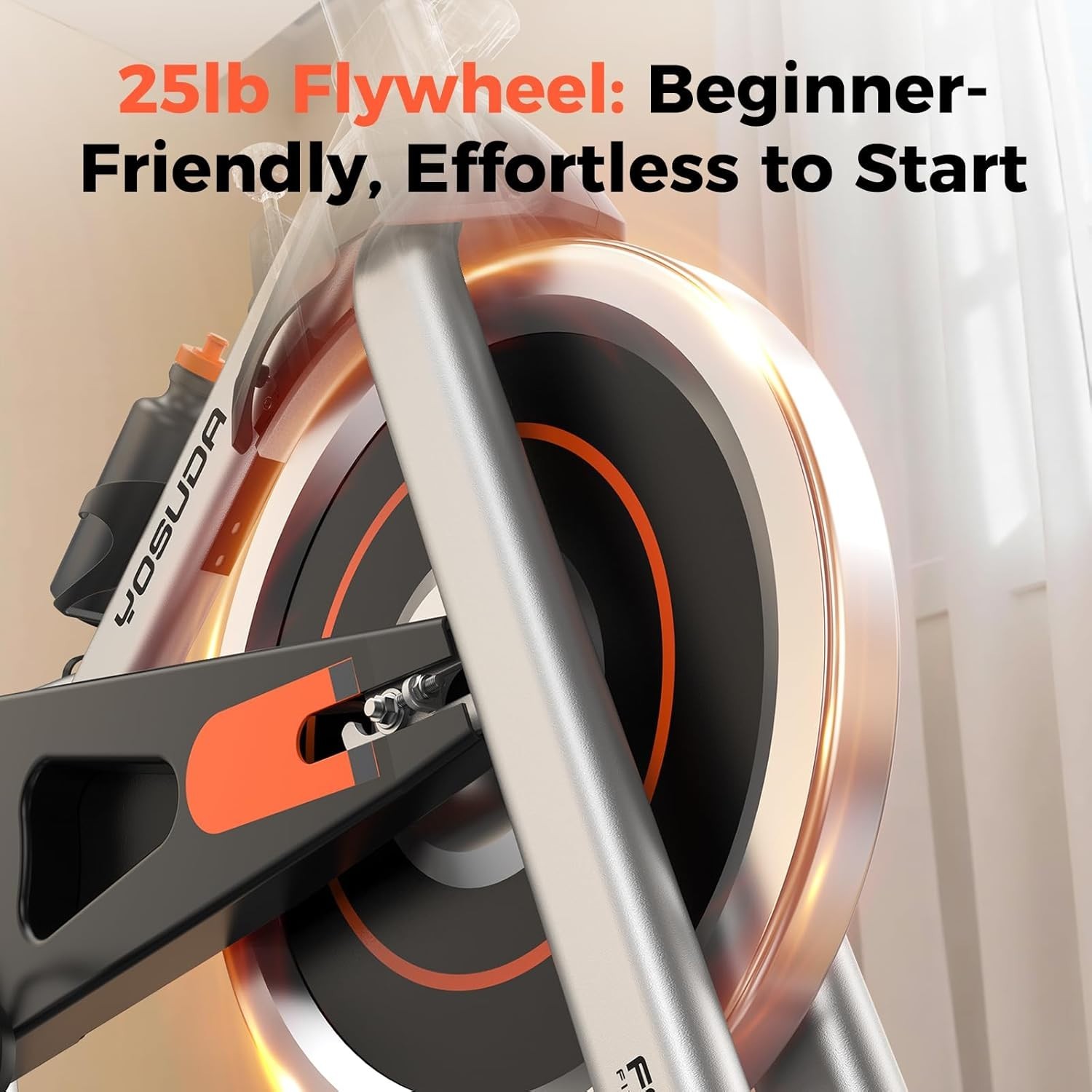YOSUDA Exercise Bike 002 Stationary Indoor Cycle 30lb Flywheel 300lb Capacity Ma