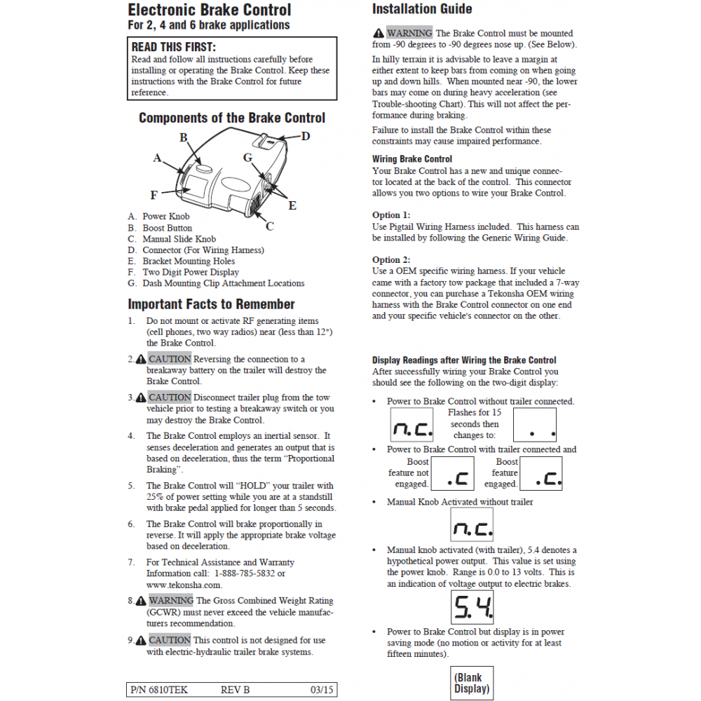 Economy I-Stop Brake Control w/ 7-Way RV Wiring For 03-22 Chevy Express Savana