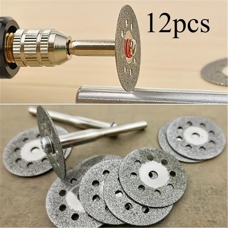 12 Diamond Cutting Wheels For Dremel Rotary Tool Die Grinder Metal Cut Off Disc