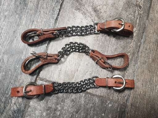 New Leather Curb Chains with Double Chain in 2 Colors