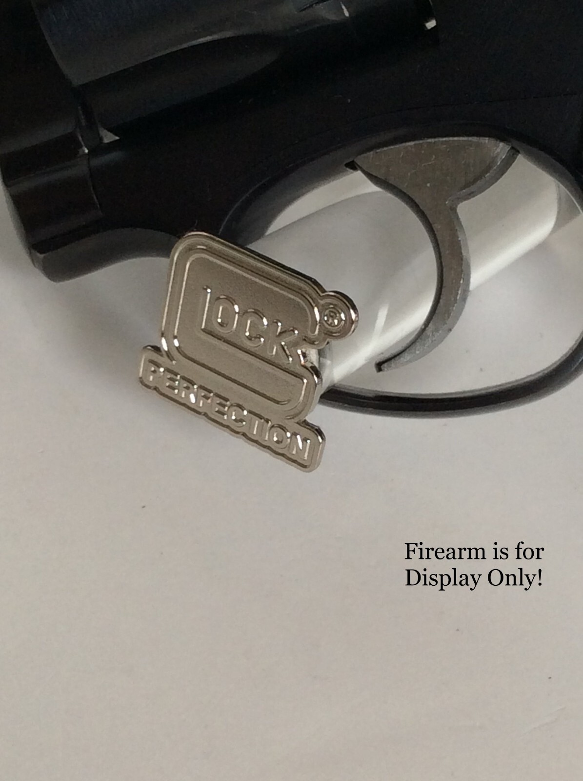 Handgun Firearm Gun Safe Shelf Display Rod - GLOCK Chrome 7/8" by 1" Topper