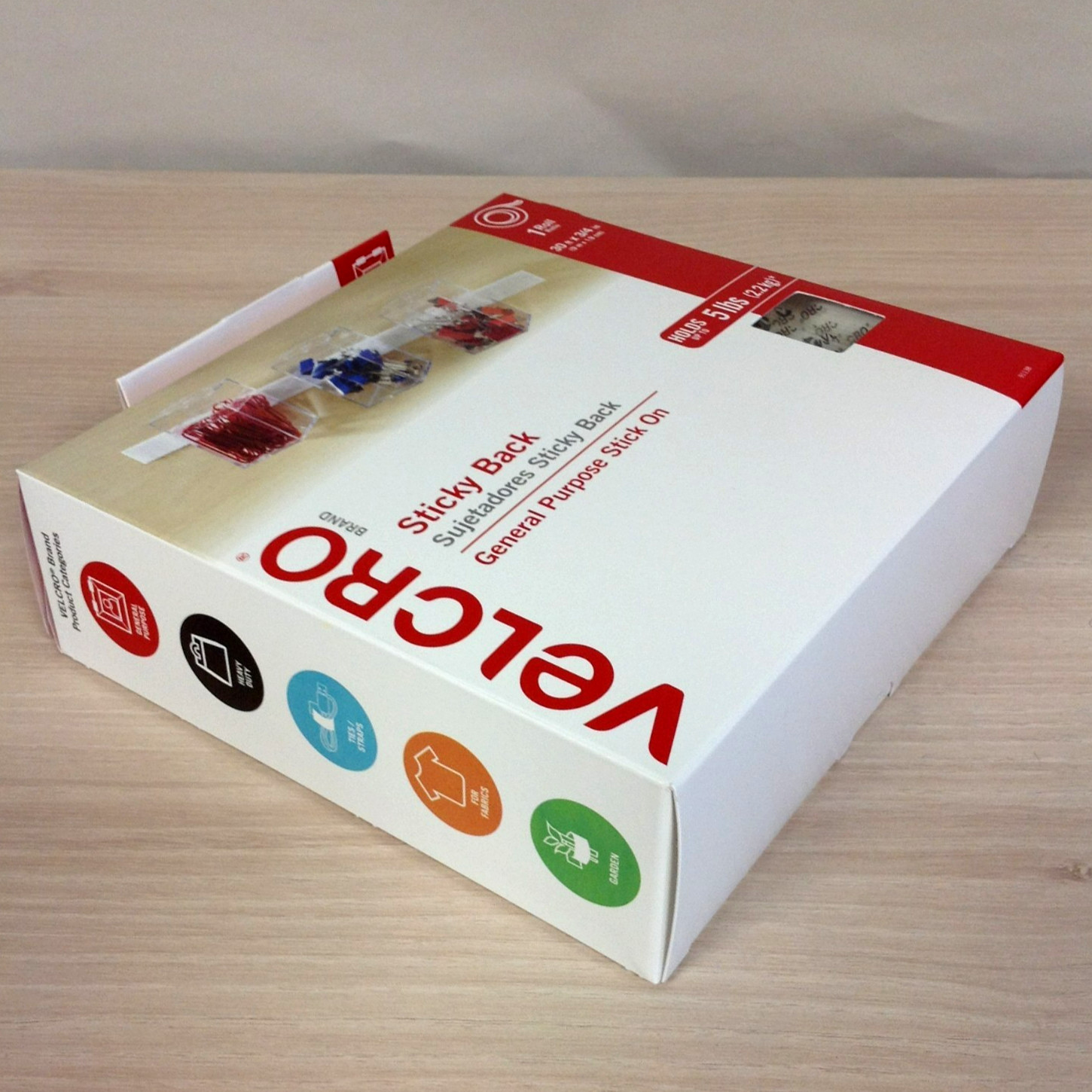 Velcro Brand 91138 Sticky-Back Hook and Loop Fasteners 3/4" X 30' Roll WHITE New