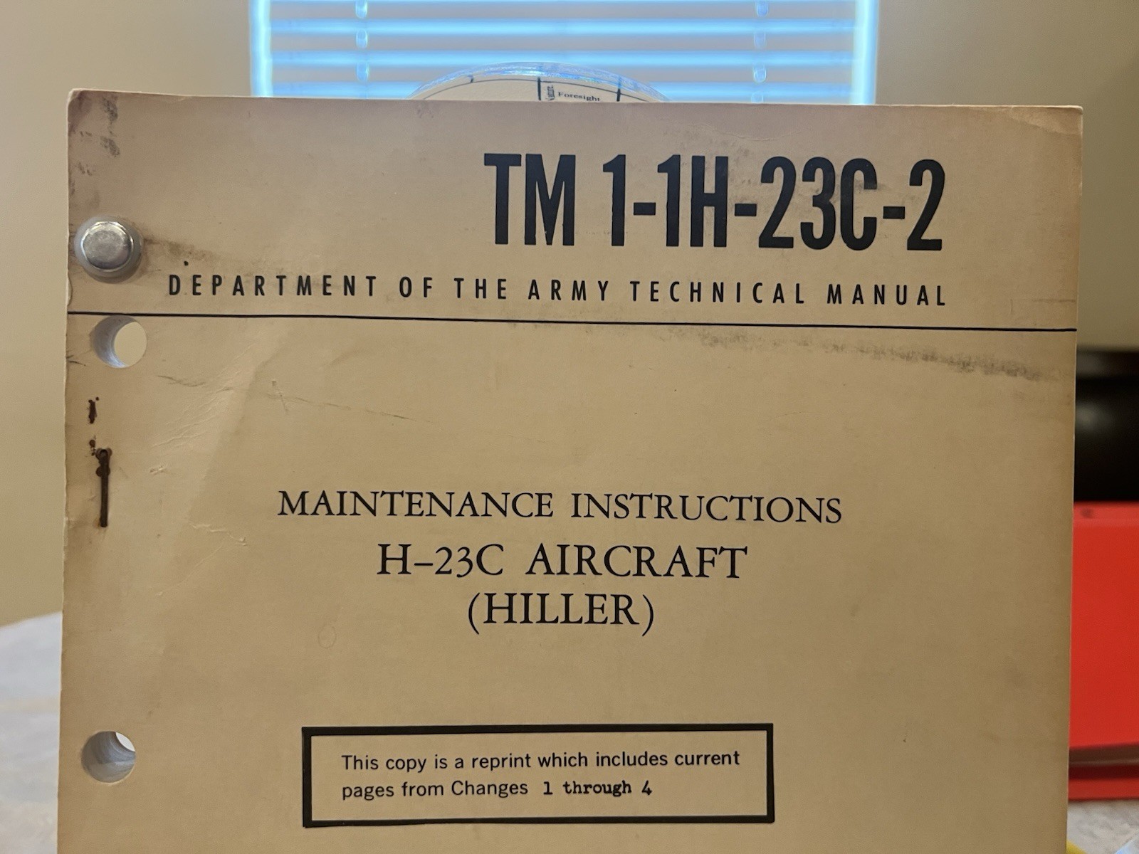 Hiller H-23C Raven Helicopter Maintenance Instruction Manual - Jan 1961
