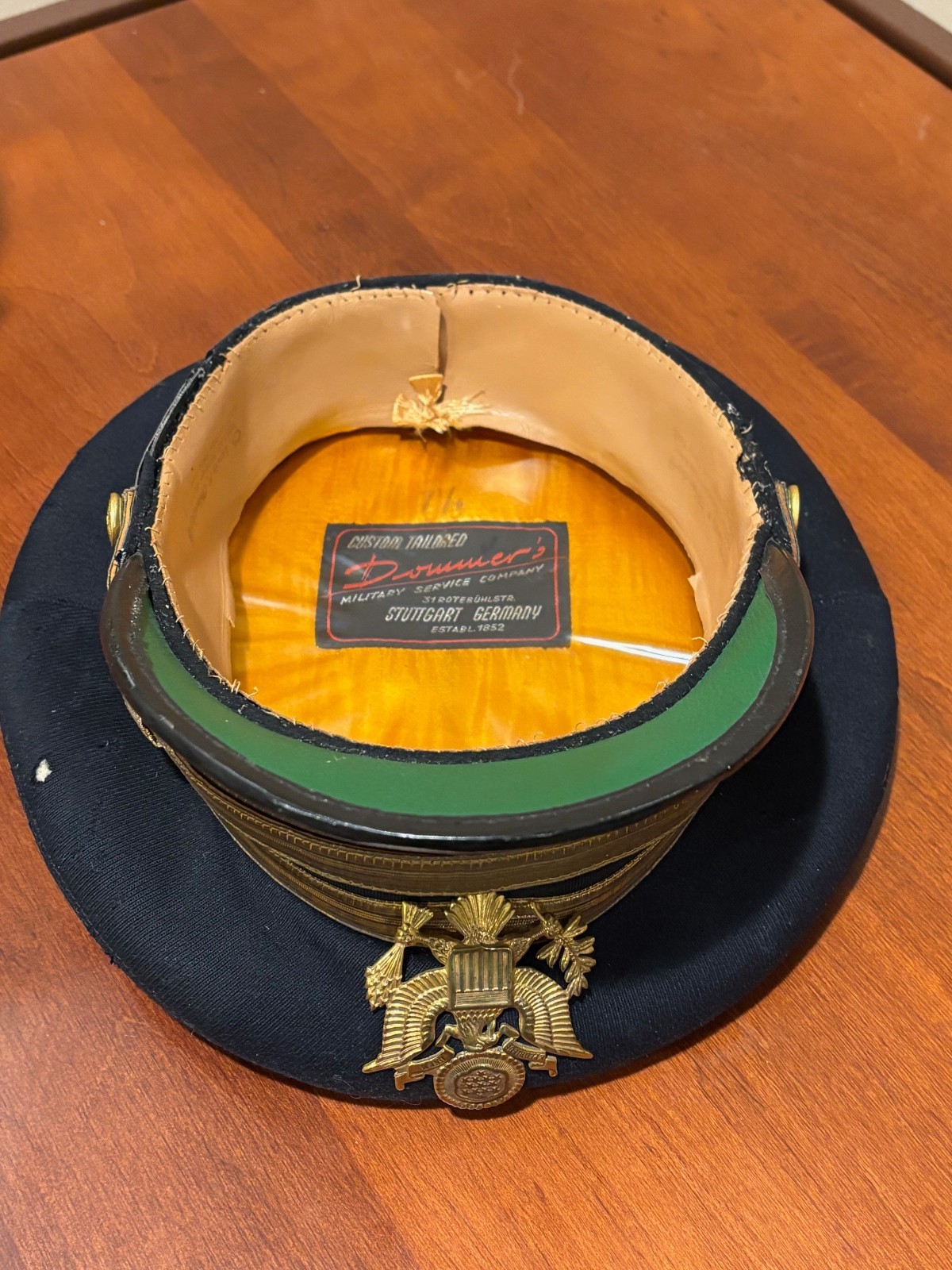WWII ERA US ARMY CHAPLAIN DRESS & SERVICE VISOR HAT CAPS IDENTIFIED NAMED + MORE