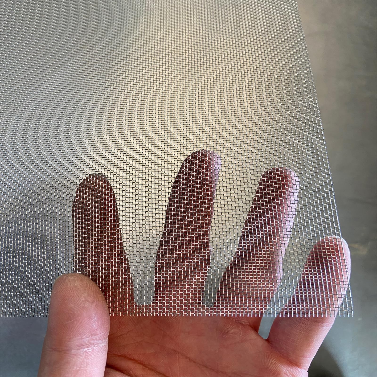 Stainless Steel Woven Wire Mesh (filter grading sheet) Metal Silk to Heavy Gauze