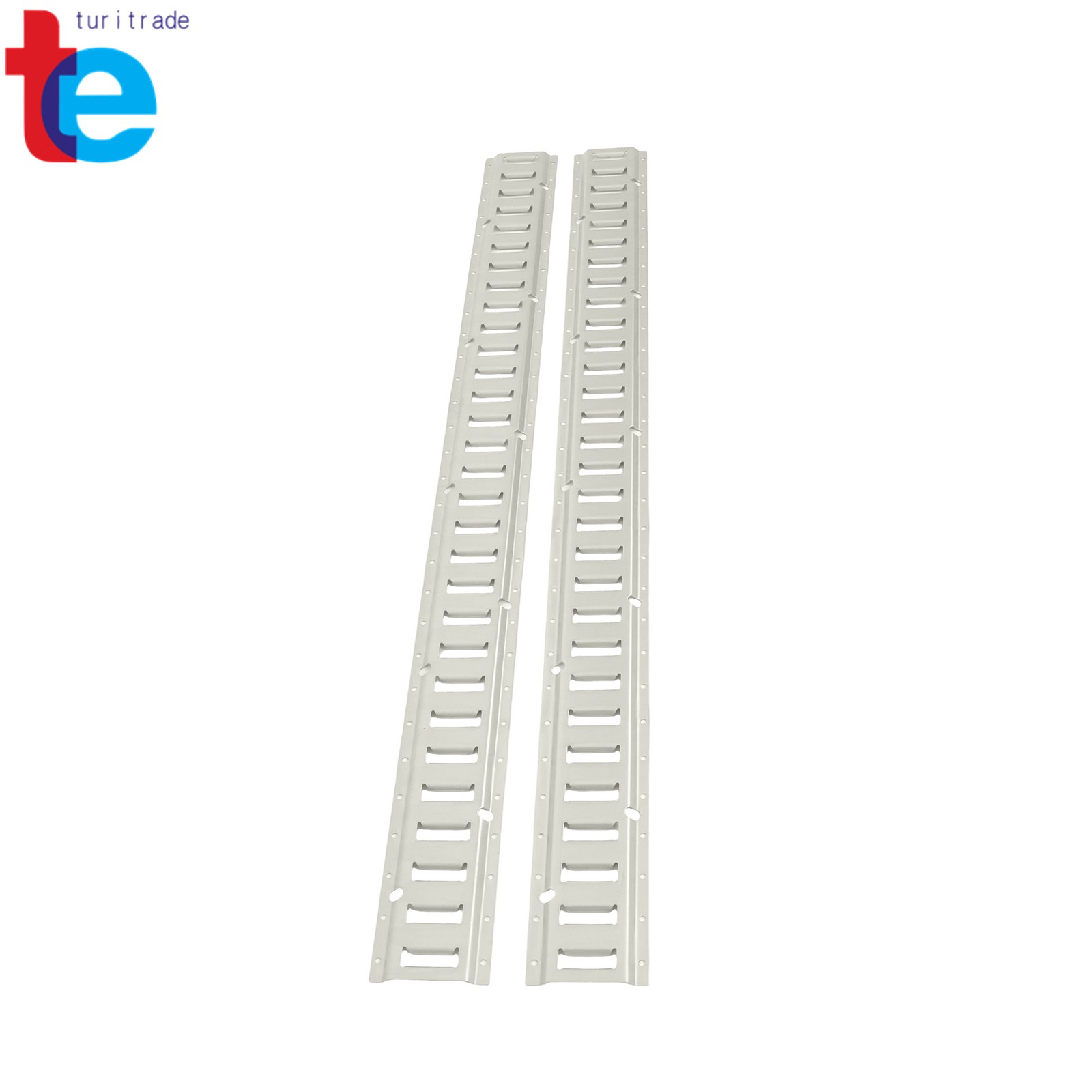 Set of (8) Galvanized Steel 5' Horizontal E-Track Rails for Trailer/Truck/Van