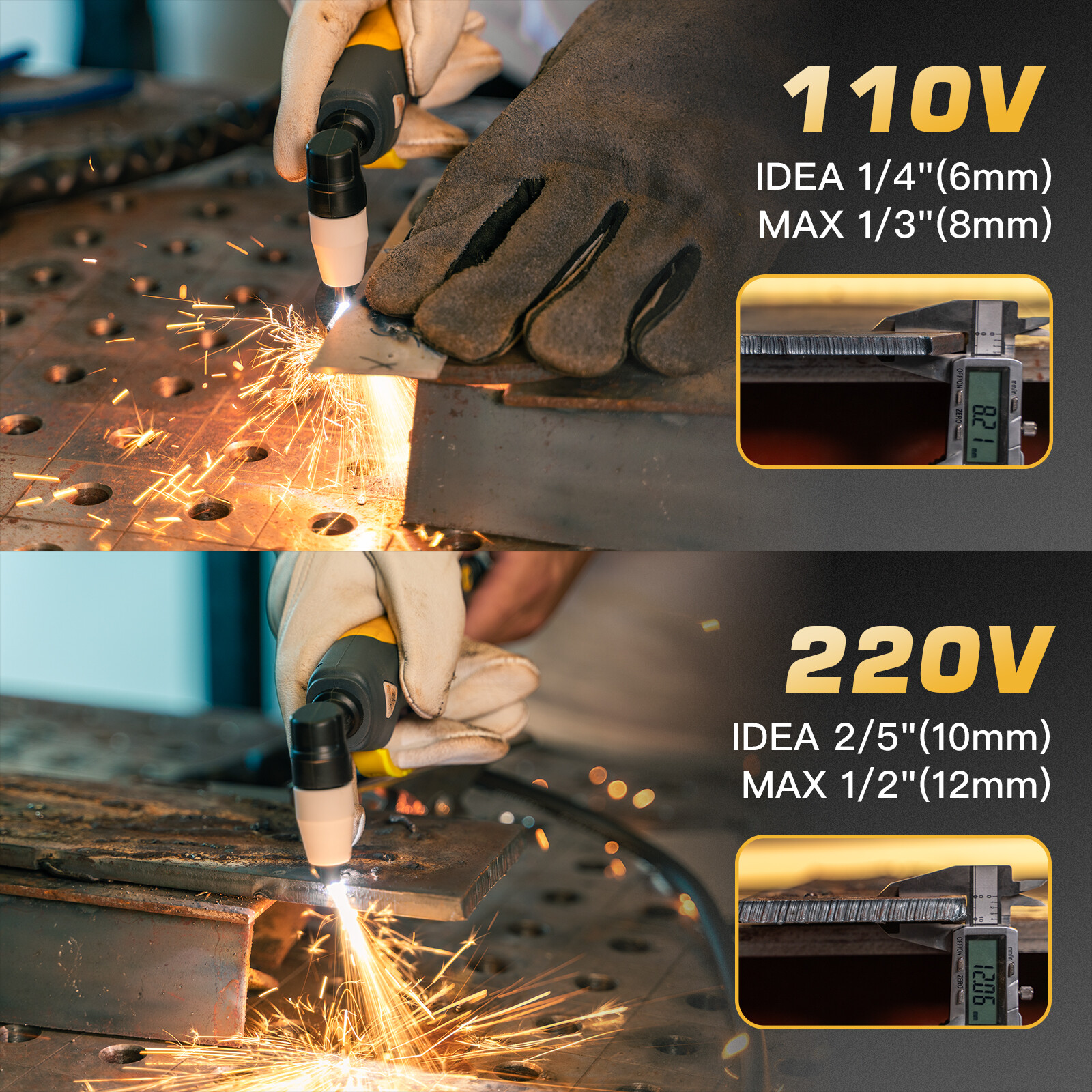 5-in-1 Pro MIG/TIG/Stick/CUT Aluminum Welder, 110/220V Dual, Spool Gun Ready