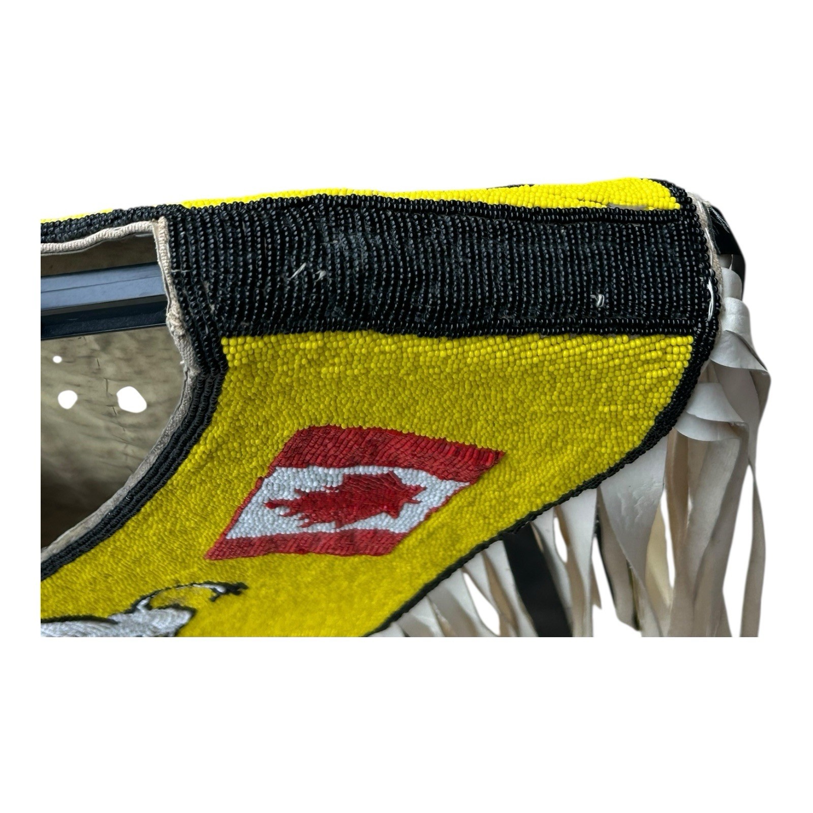 Vintage Native American Pow Wow Regalia Ceremonial Beaded Vest US Canada Buffalo