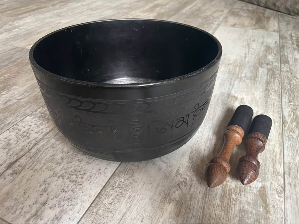 Earthbound Trading Company Tibetan Metal Singing Bowl w/ Mallets