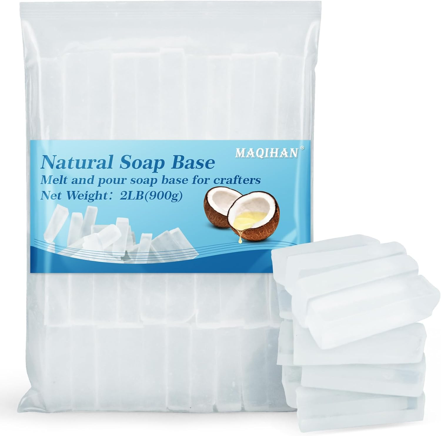 Soap Base Natural 2LB Clear Glycerin Base for Soap Making Melt and Pour Organic