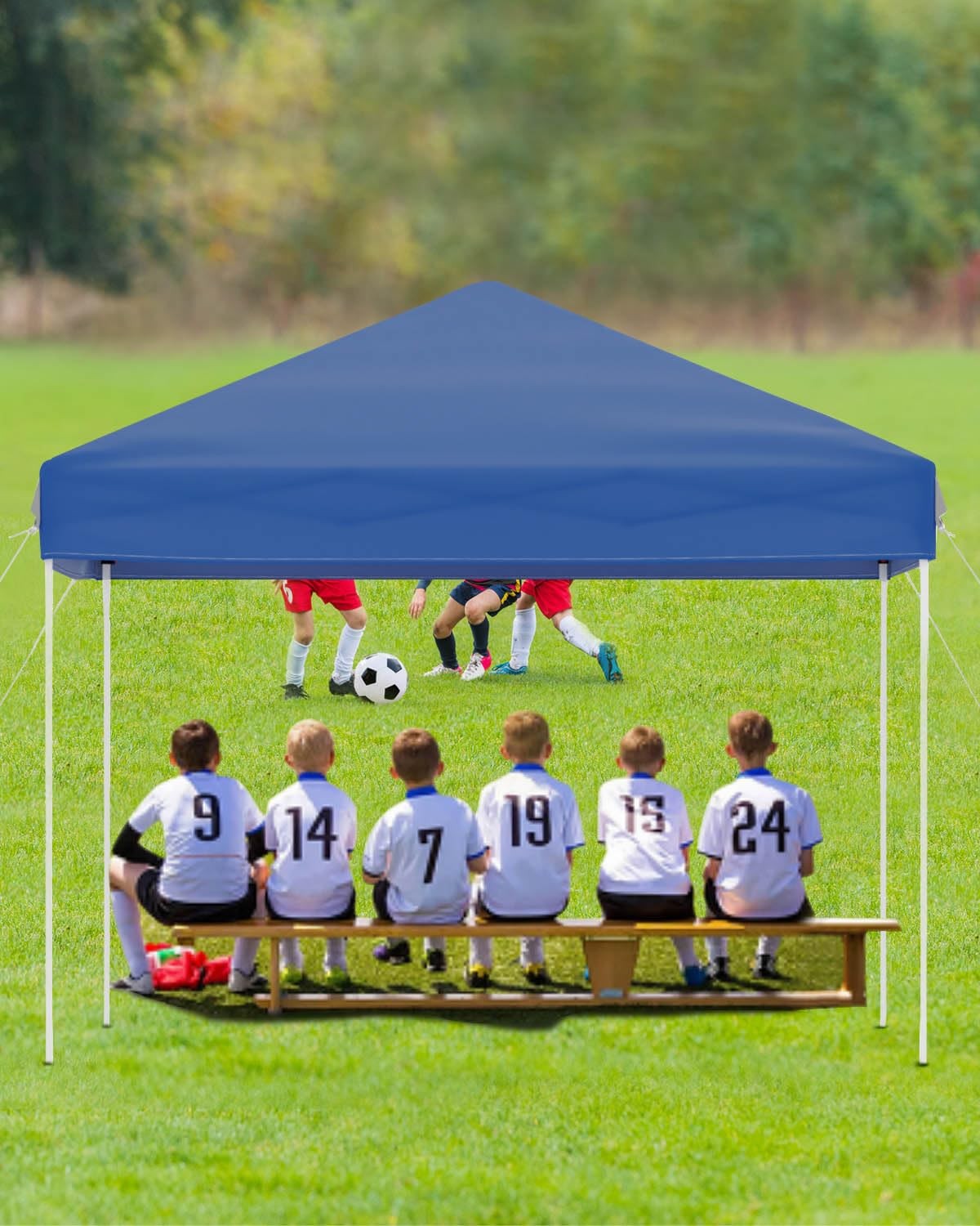 10 x 10 FT Pop Up Canopy, Outdoor Canopy Tent with Carry Bag & 4 SandBags