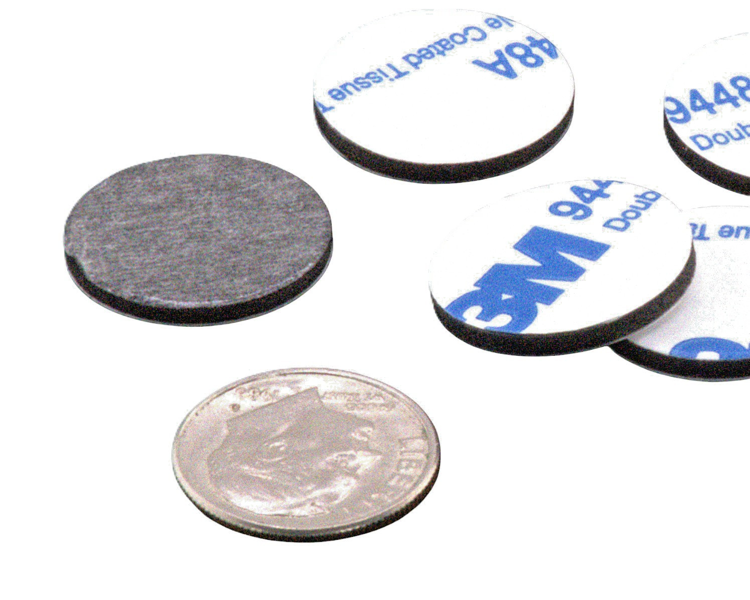 1/2" Dia x 1/16" Rubber Bonding Dots – Double-Sided Mounting Pads Fabrication