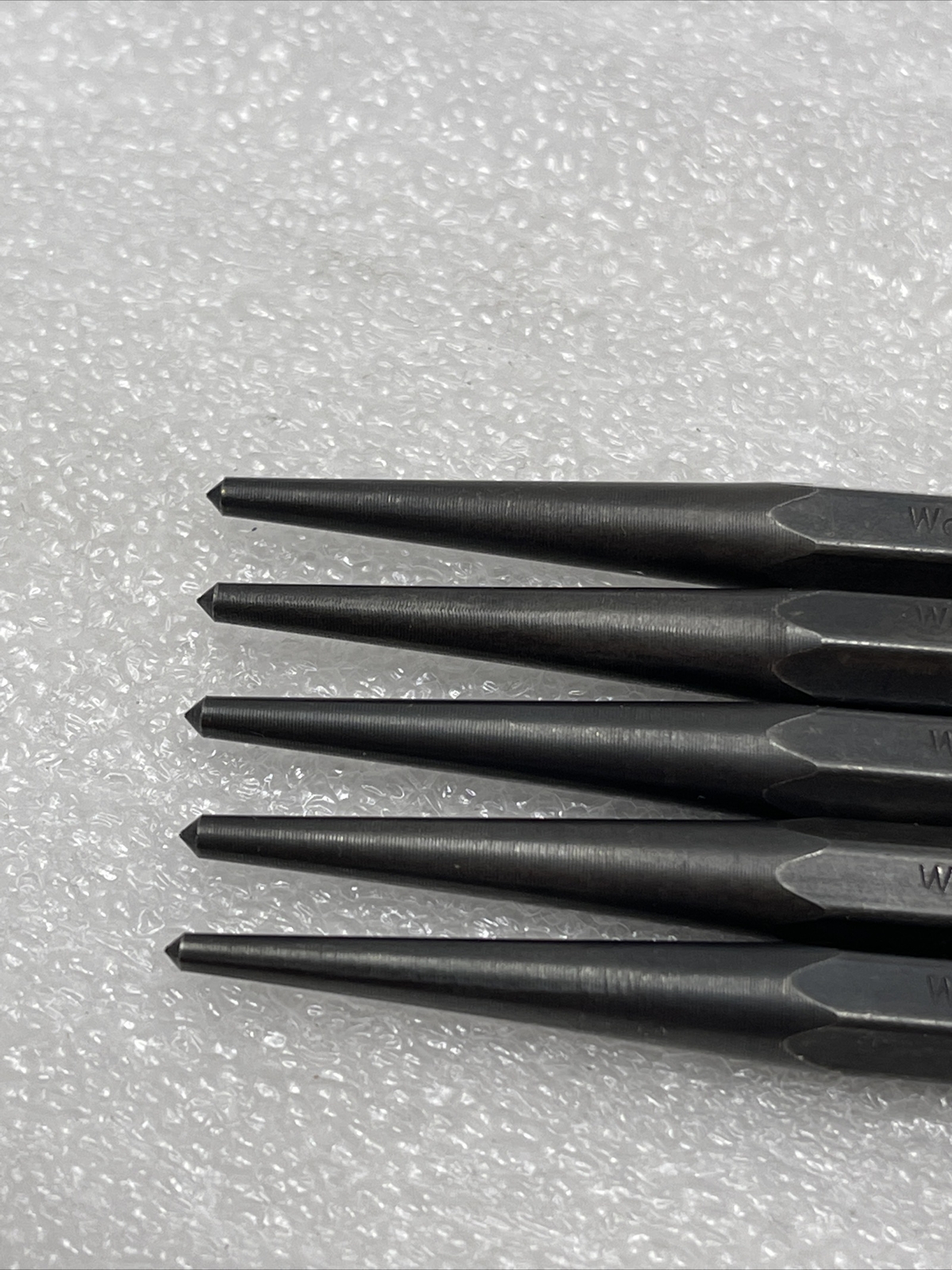 Lot of (5) SK Hand Tools 1/4” Center Punches, 3 3/4” Long, 6908, USA Made, New