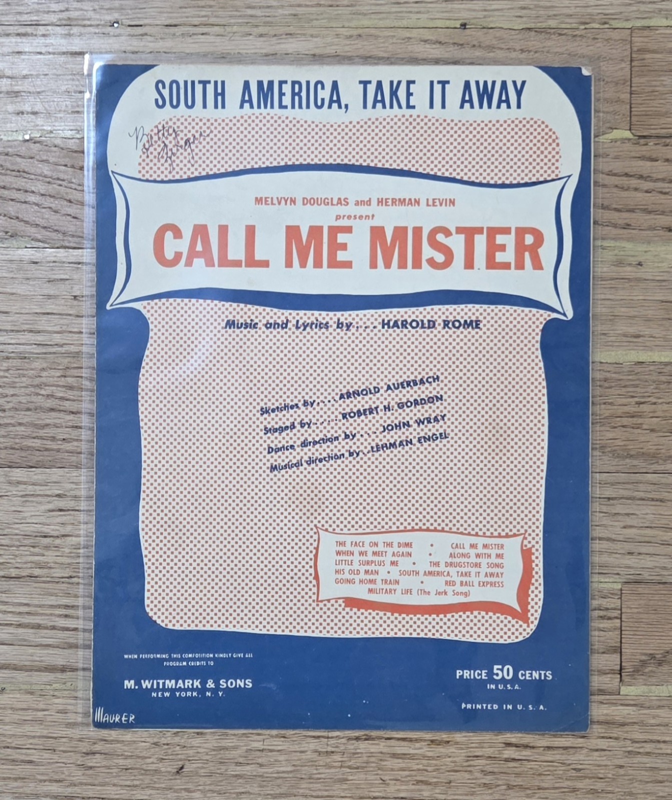 (8) Vintage Music Sheets Lot