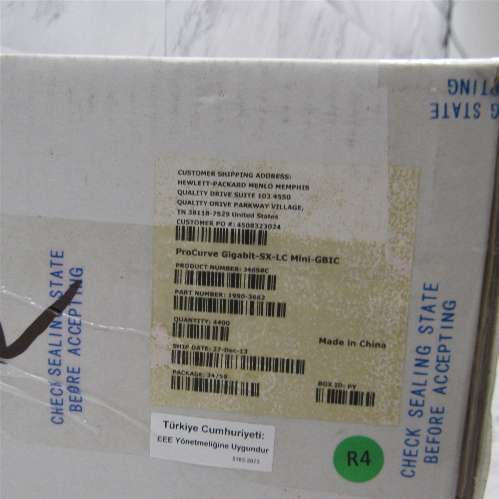 75 LOT NEW Genuine HP J4858C 1000BASE-SX 1GB LC SFP Gb Fiber Transceiver Module