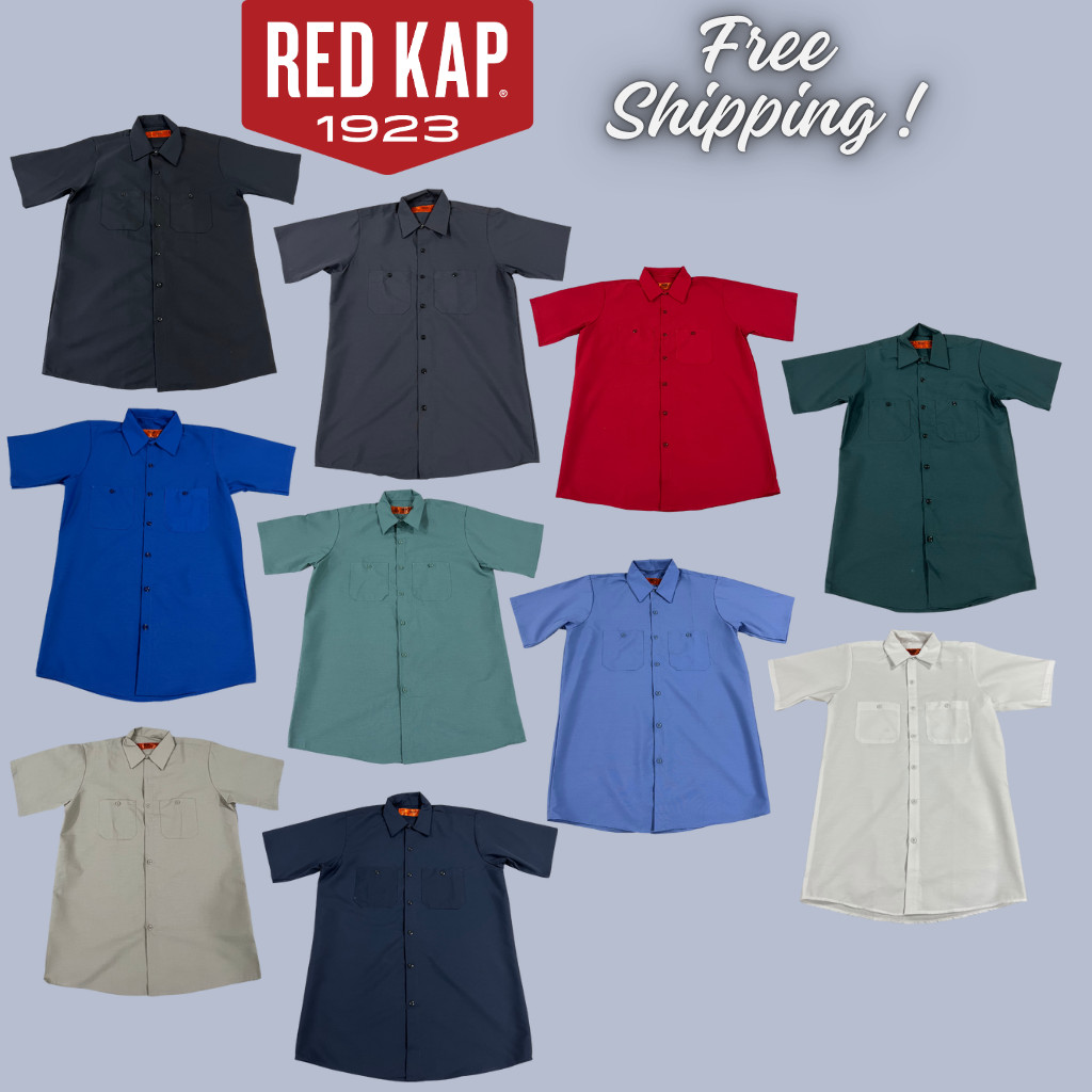Red Kap Men's Industrial Work Shirt, Style SP24 Regular Fit, Short Sleeve