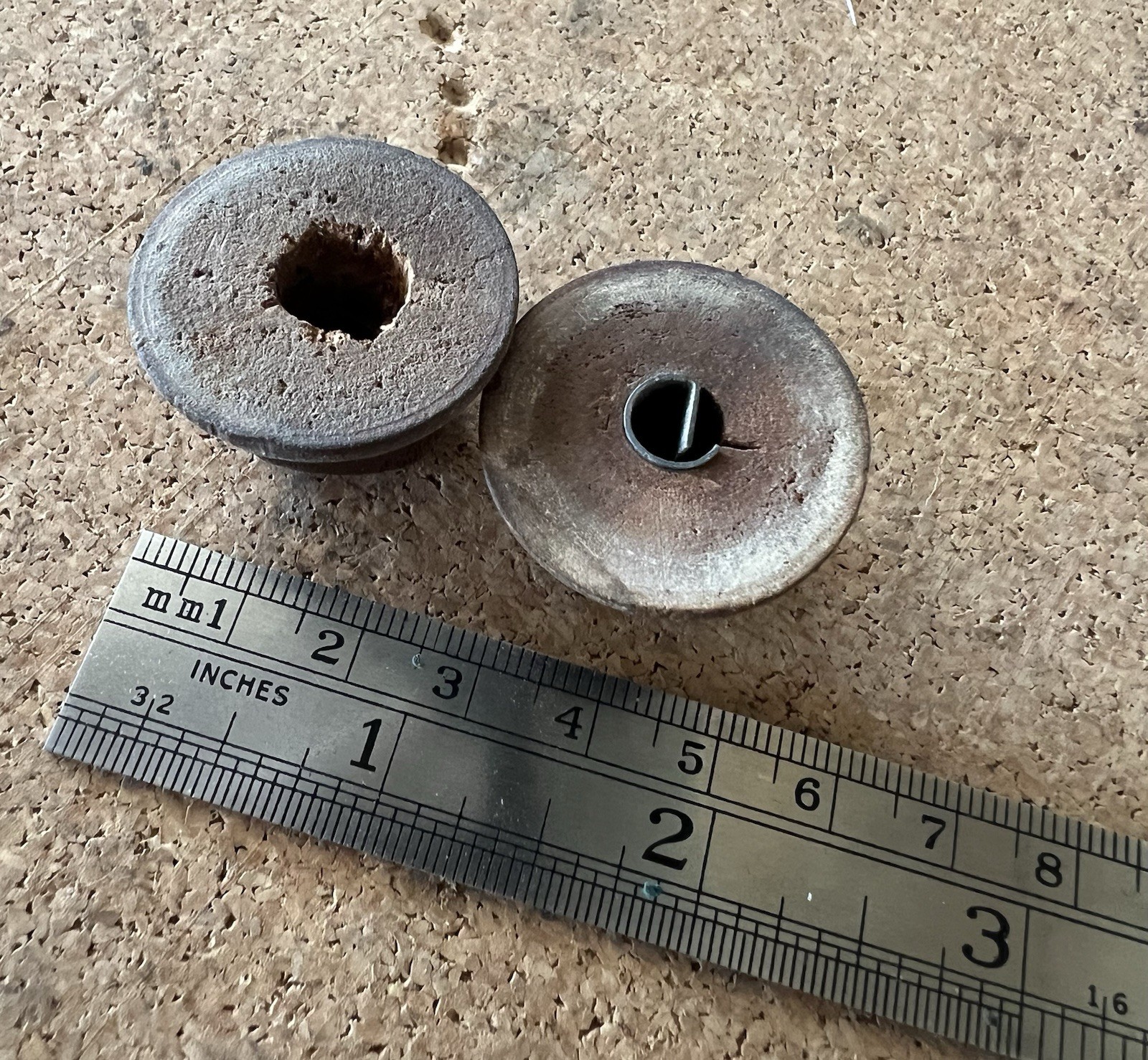 Lot of 2 Different Vintage Zenith Tube Radio Wood Control Knobs