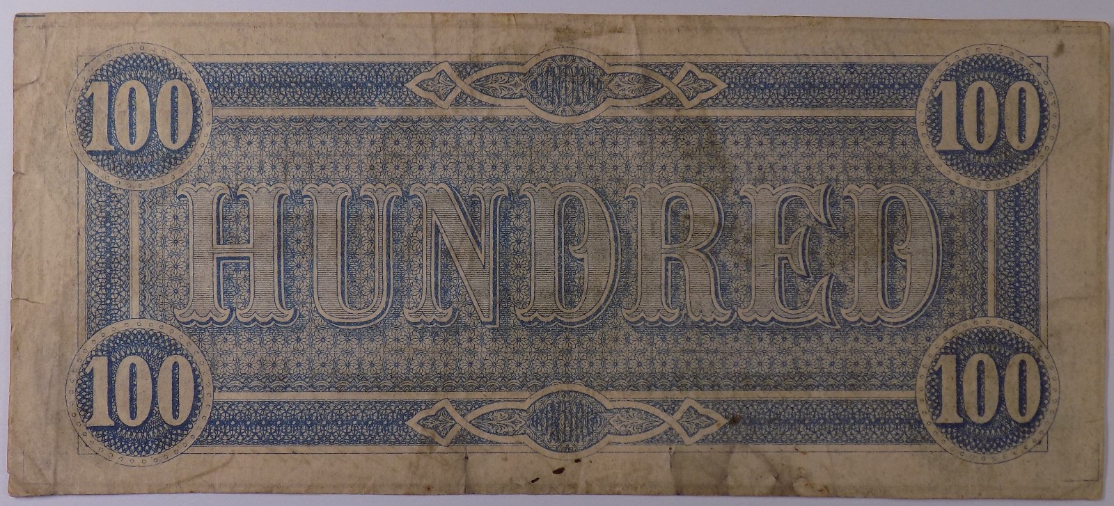 1864 $100 Confederate States of America Lucy T-65 VF