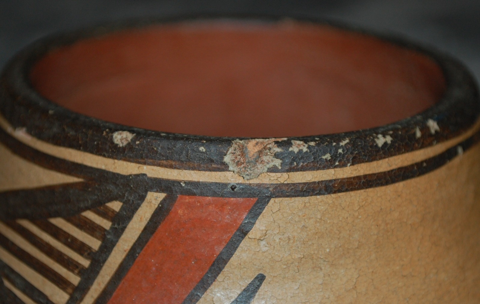 Vintage-1930-40 Zia Pottery Jar Roadrunner, Flower & Geometric designs-E. Medina