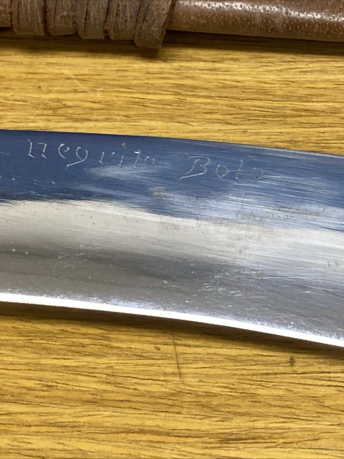 Vintage 1970s Negrito Bolo Knife with Wood Carved Handle