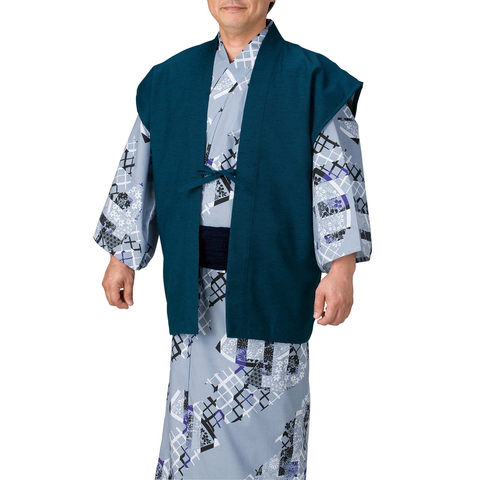 Japanese Sleeveless HAORI Jacket Unisex for Room wear and Casual wear