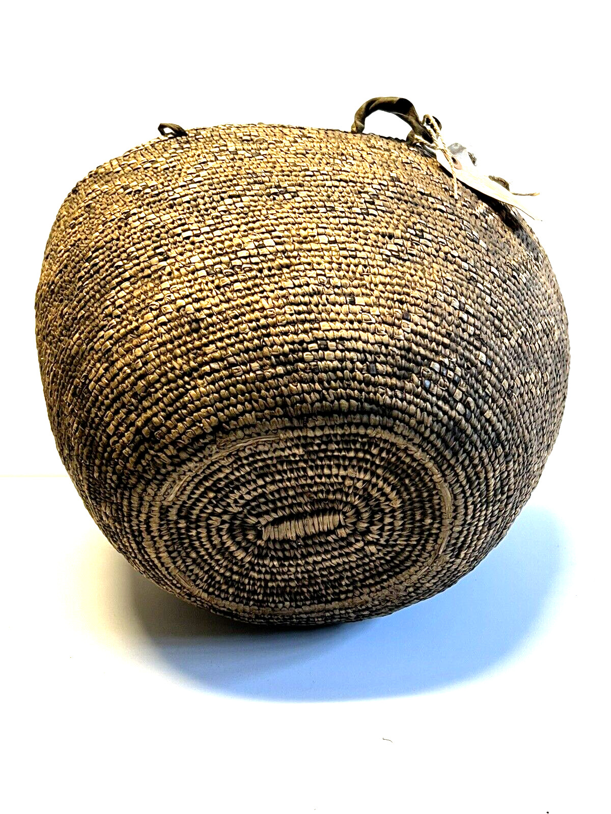 Antique Native American Indian Hand Weaved Basket; Large 13"; Late 1880's -1900