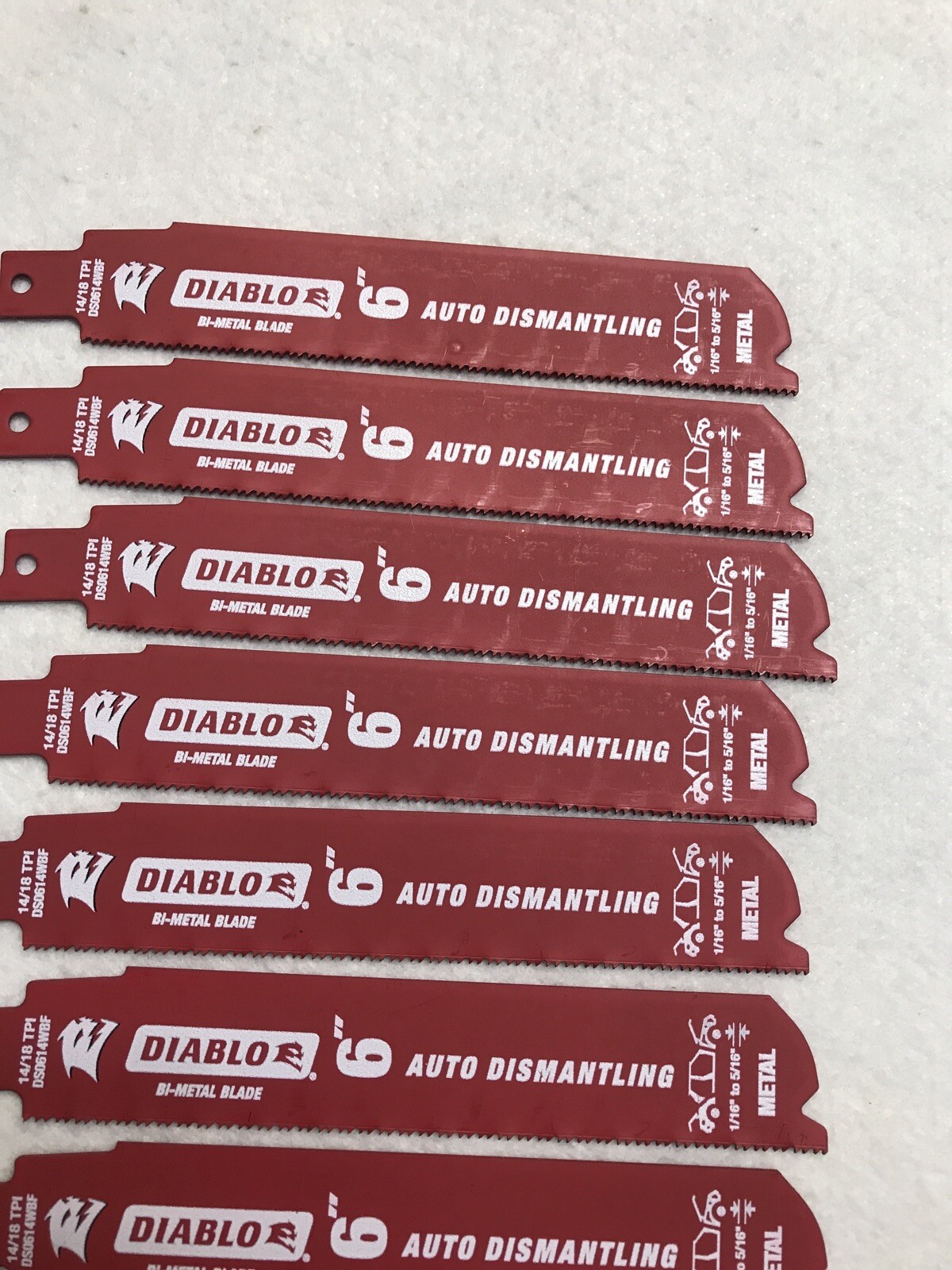 50 Reciprocating Saw Blades Diablo 6" 14/18 TPI Auto Dismantling 5 Ten Packs