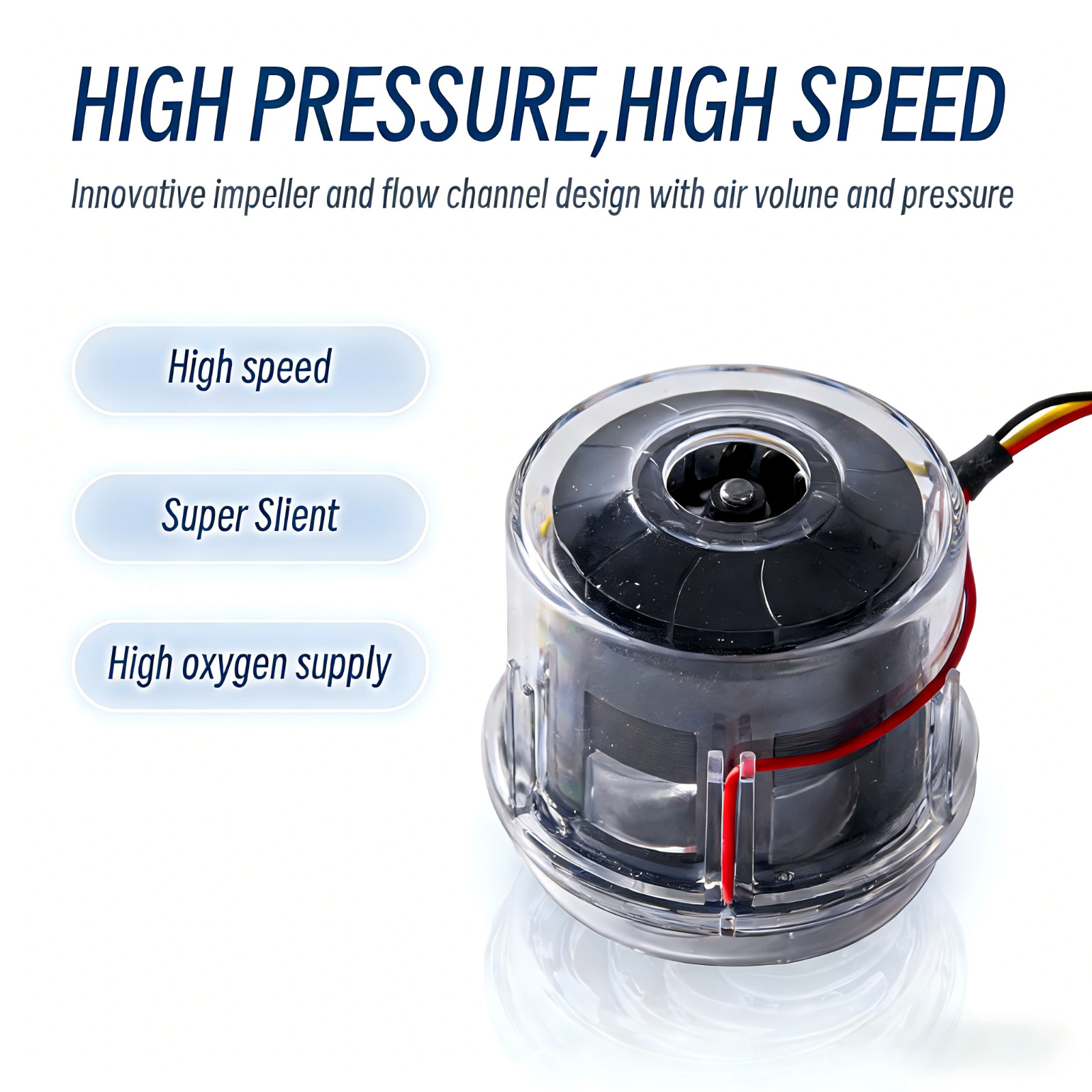 High-speed, high-voltage motor fan for ResMedS9 S10