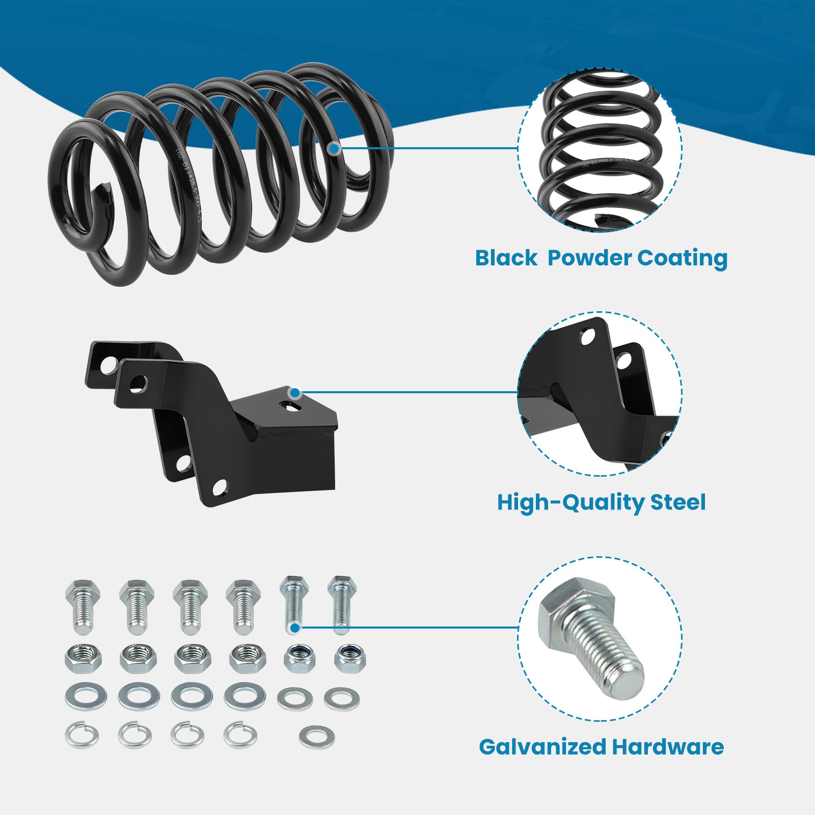 2" / 4" Drop Lowering Kit w/ Shock Extenders for Chevy Tahoe GMC Yukon 2007-2014