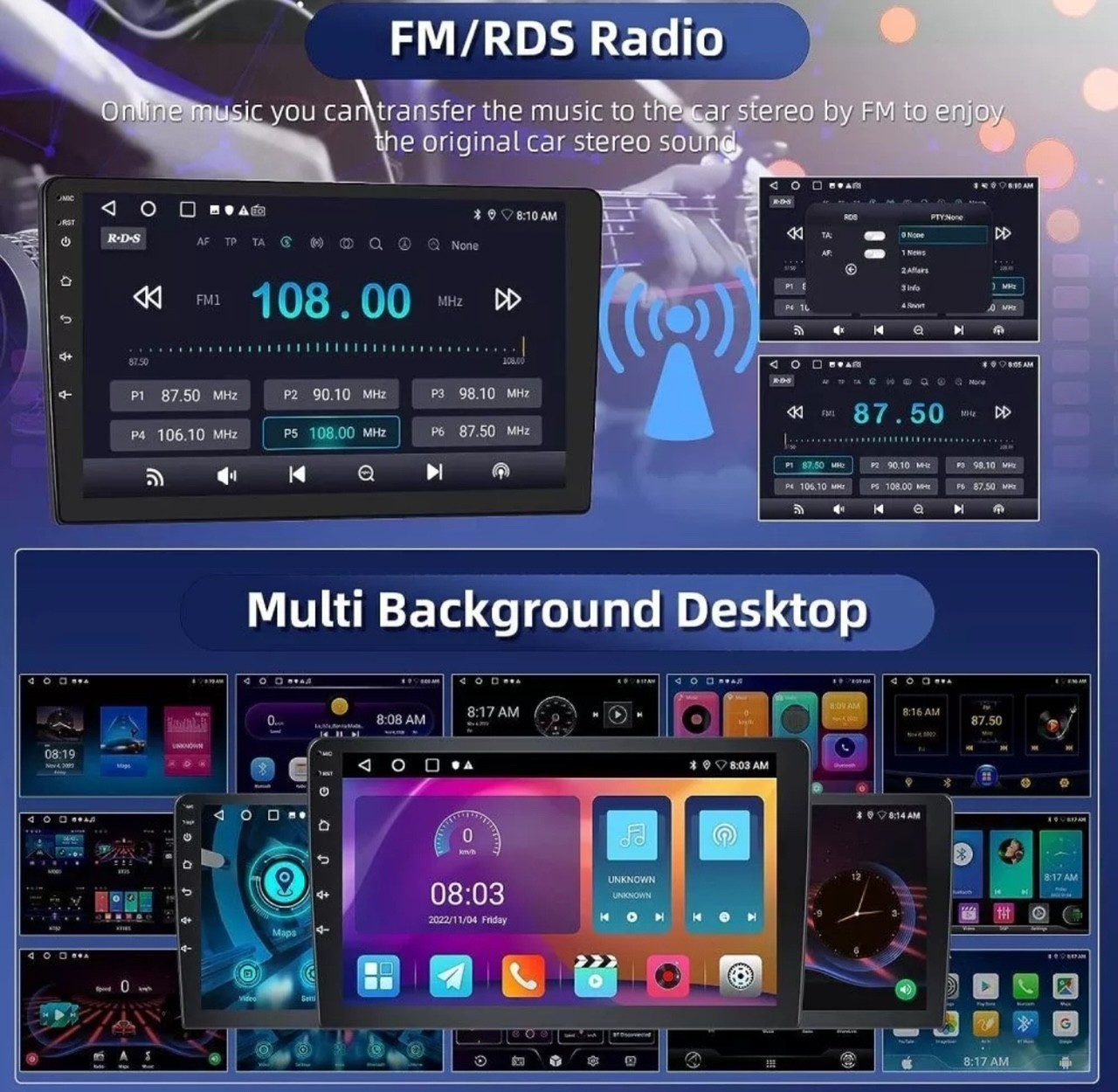Toyota RAV4 2013-2018 4+ 64G 10.1“ screen Stereo Radio Carplay Android 14 GPS O