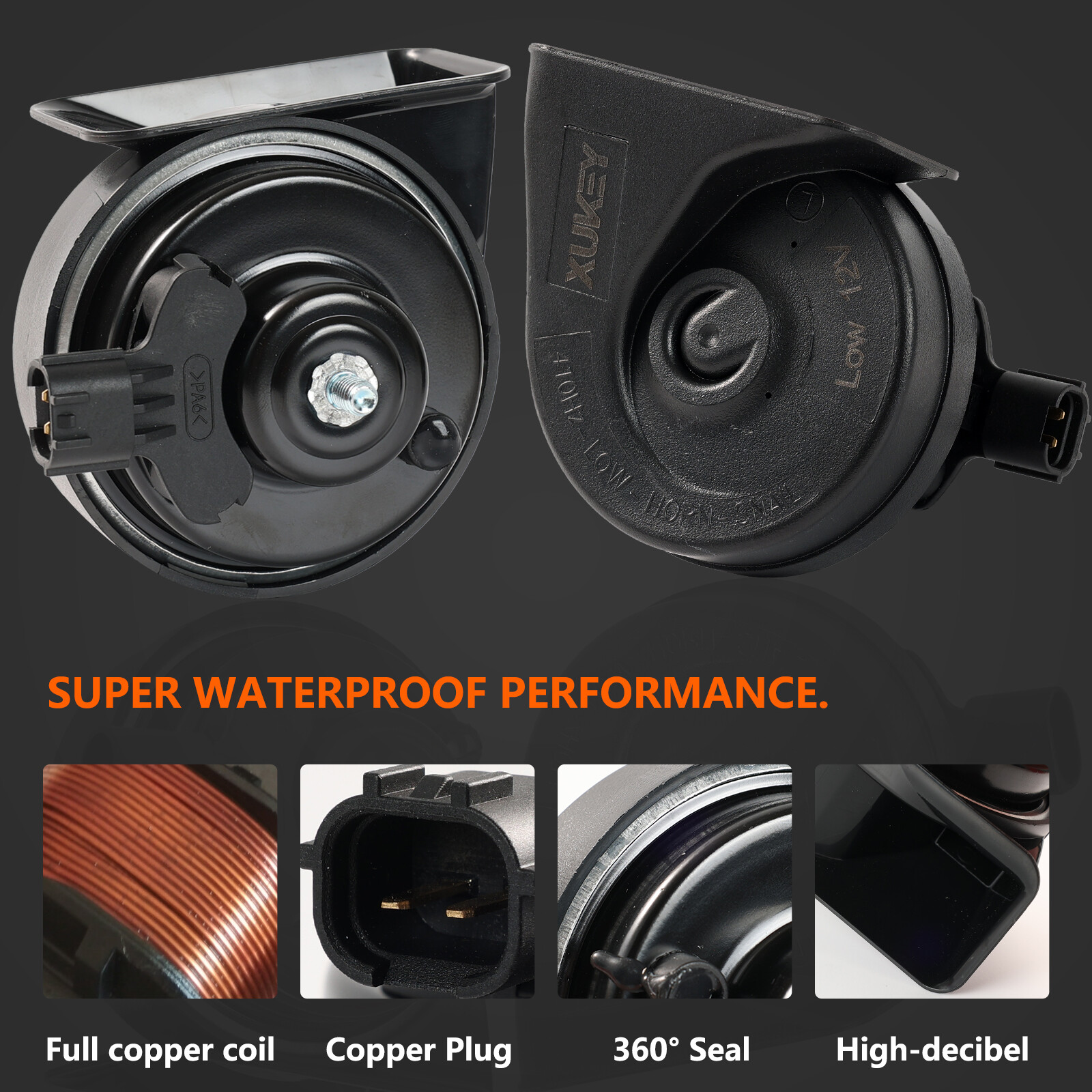 110-125db High & Low Loud Tone Snail Horn For Kia Sportage Rio Hyundai Accent