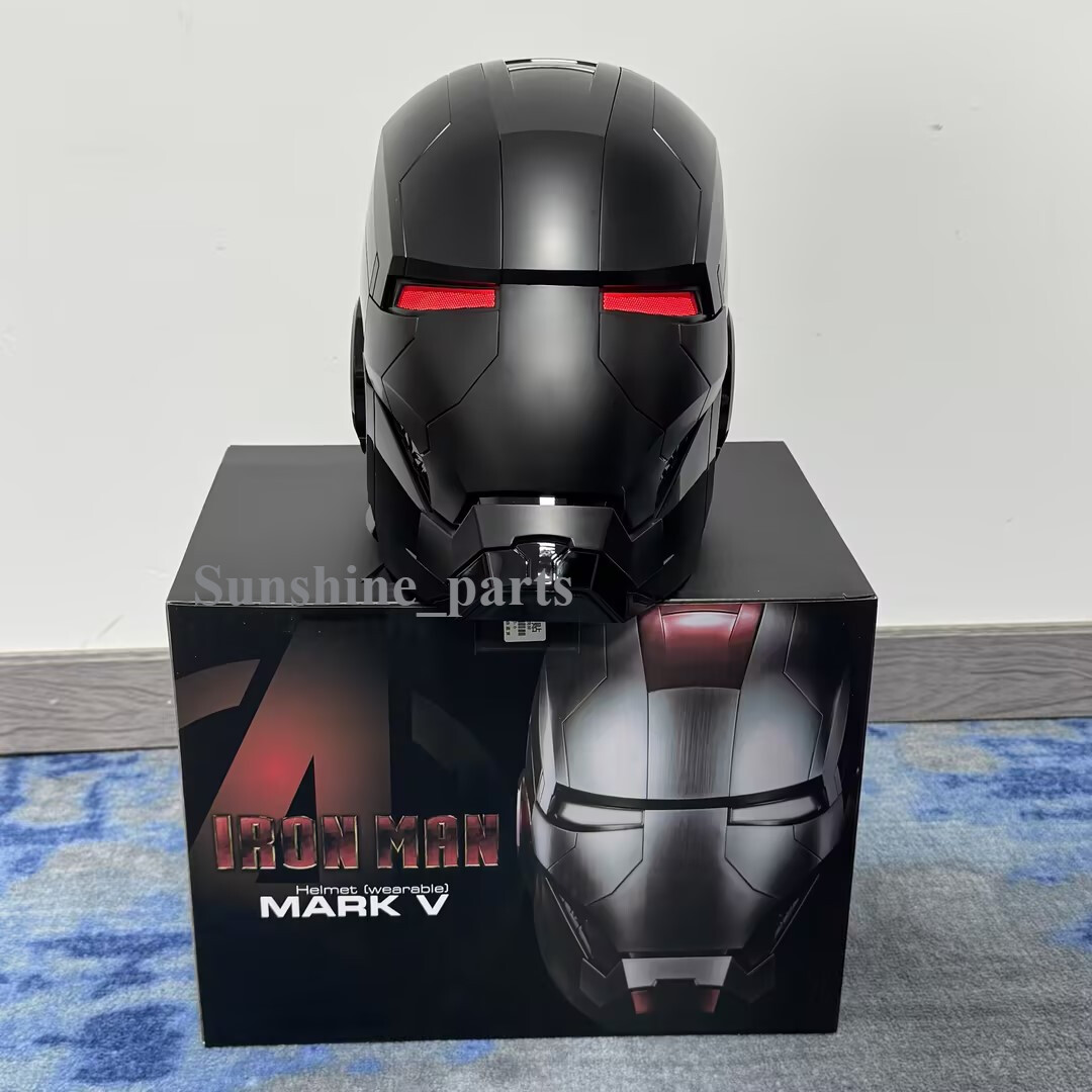 2025 Autoking Iron Man Black MK5 Helmet Electronic Wearable Voice-control Mask