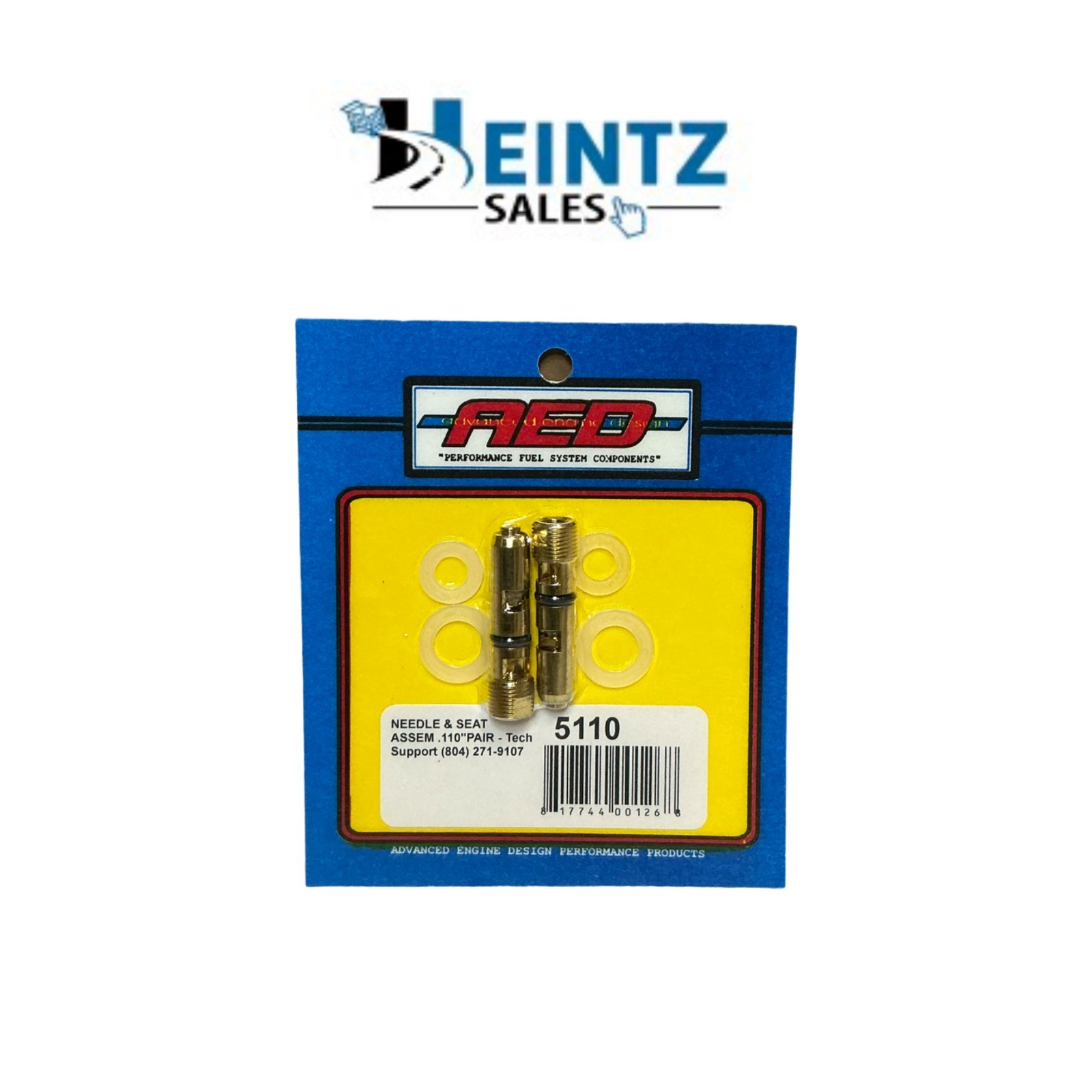 AED 5110 Needle and Seat assembly pair-Holley Carburetor .110" - Hollley Carb