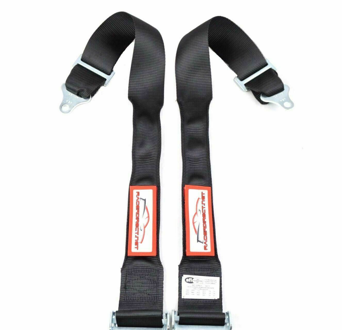 HANS RACING SAFETY HARNESS SFI 16.1 RACING 5 POINT ROLL BAR MOUNT 3" LATCH