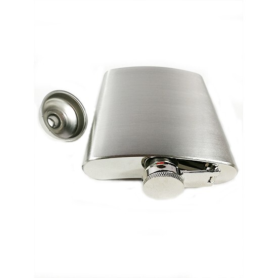 Silver Stainless Steel Alcohol Pocket Flask with Funnel Whiskey Flask 355ml/12oz