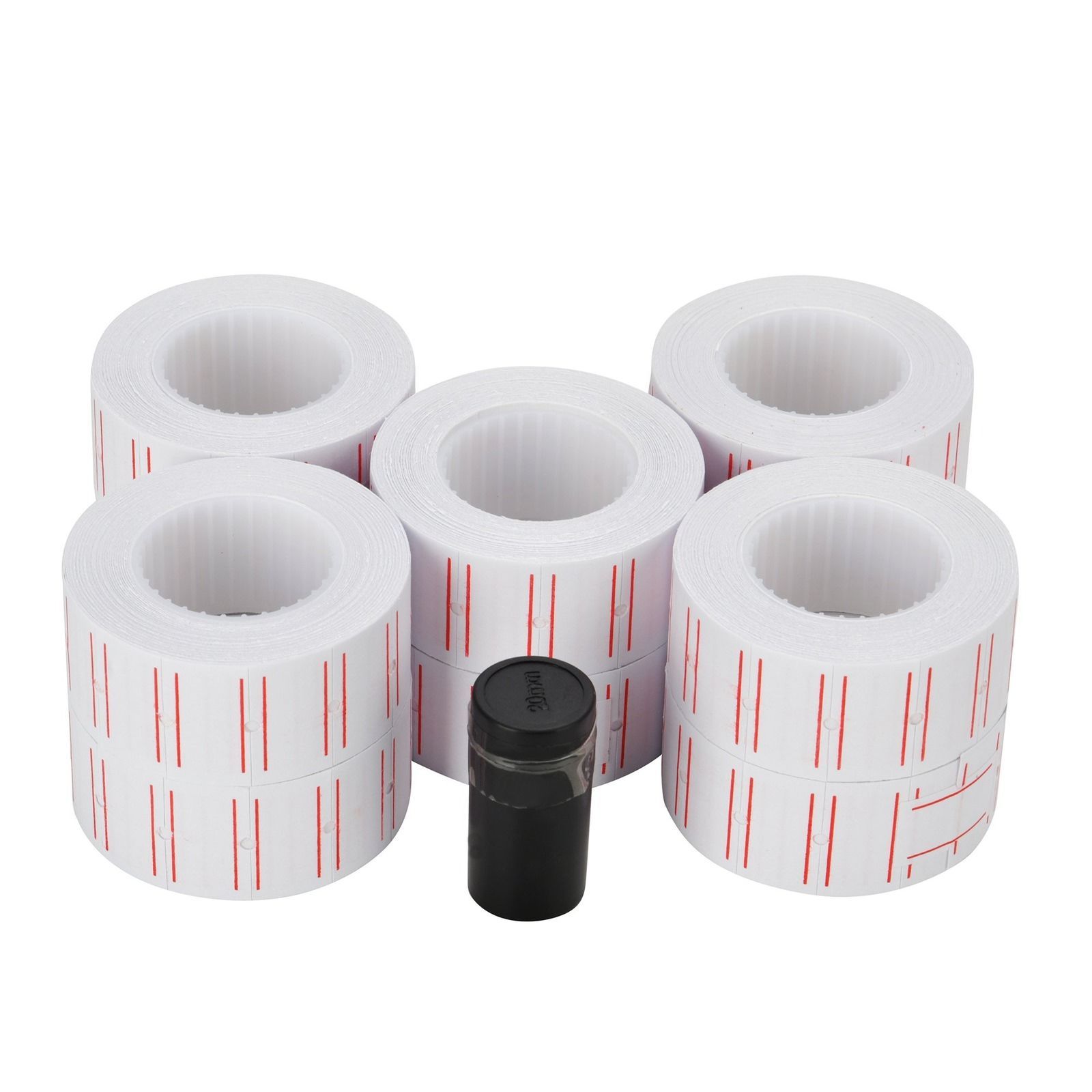 10 Rolls Price Tags Gun Labels 6000 Stickers For MX-5500 With Refill Ink