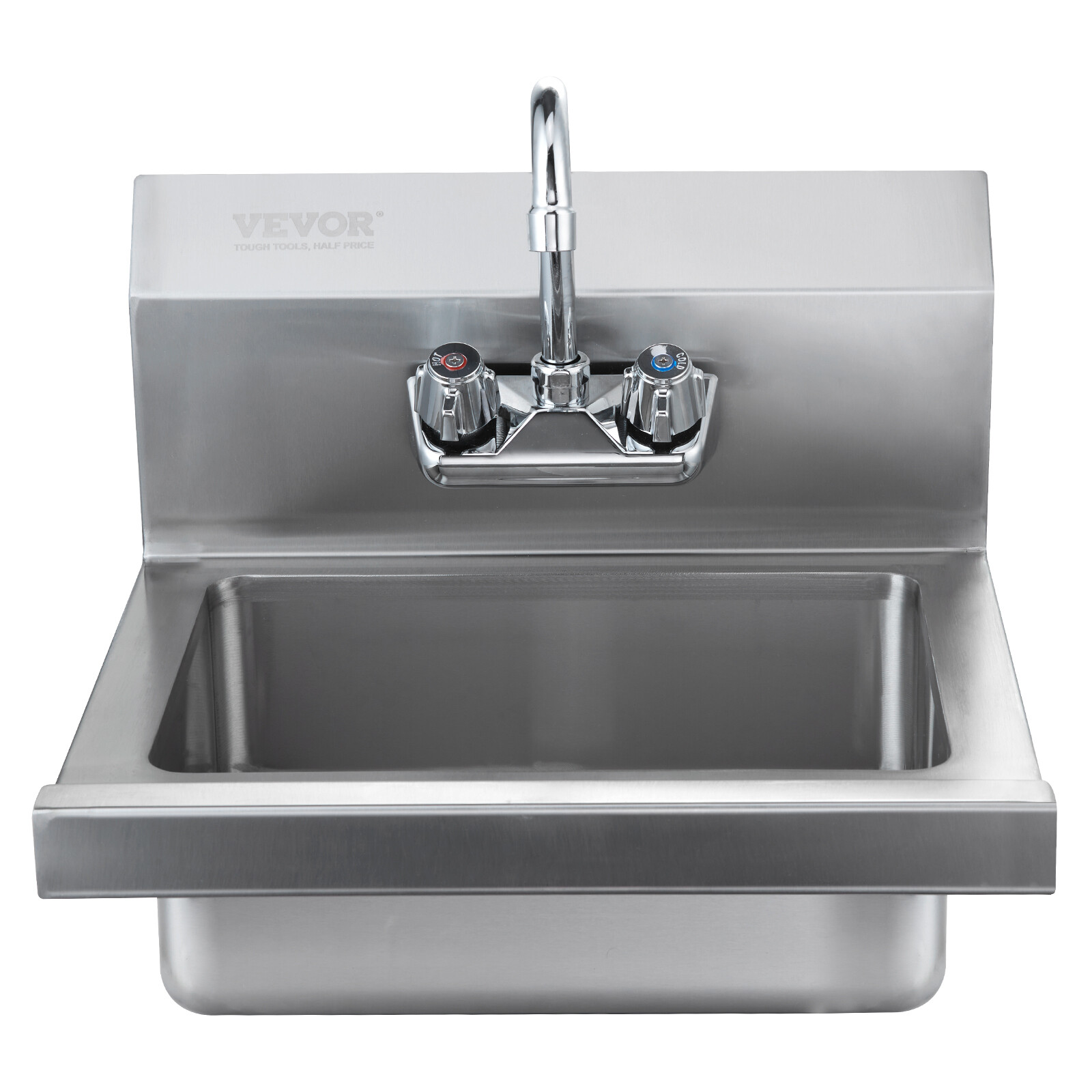 VEVOR Wall Mount NSF Hand Wash Sink Commercial Utility Sink Stainless Steel