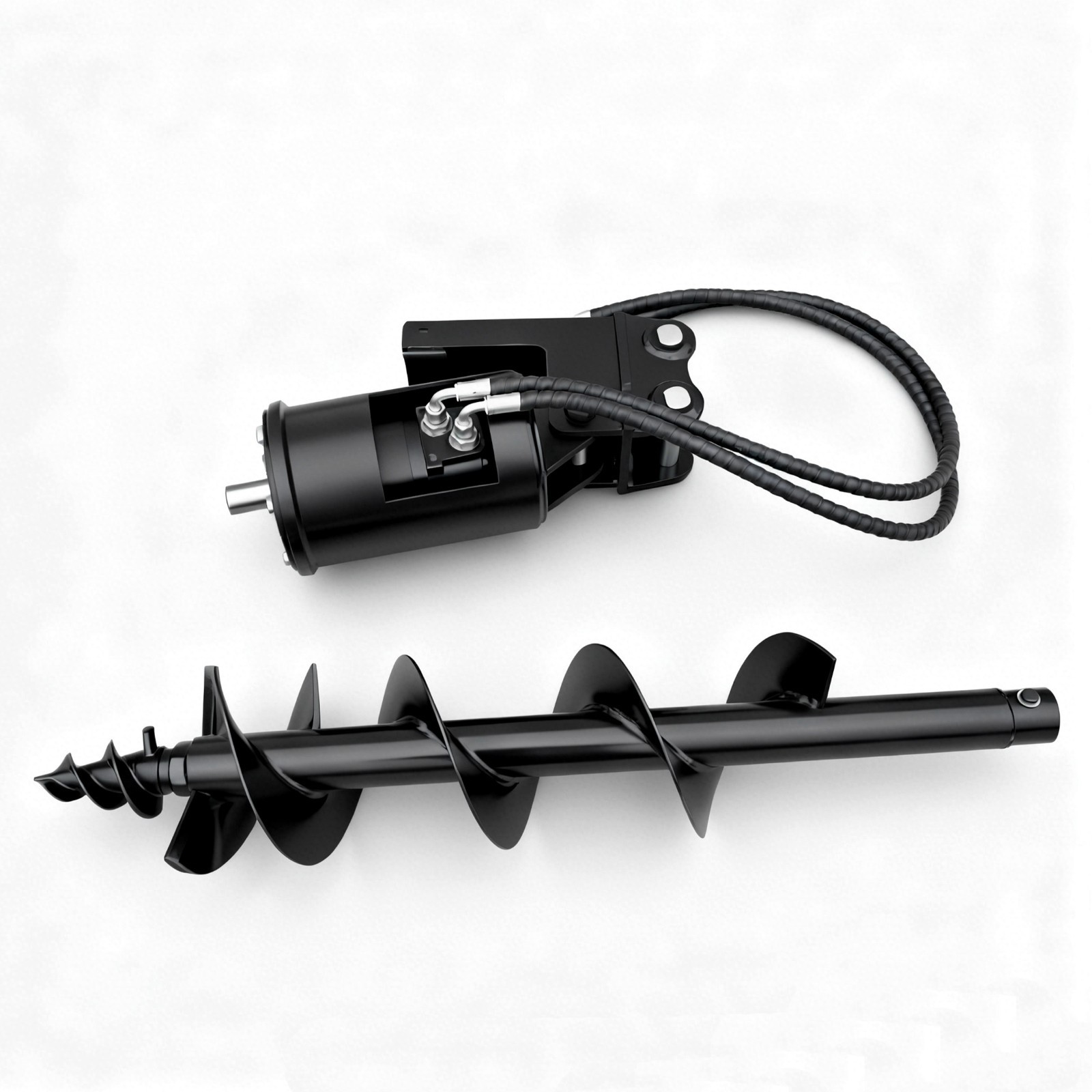 200mm Auger Drill Attachment for 1-1.5 Ton Mini Excavator