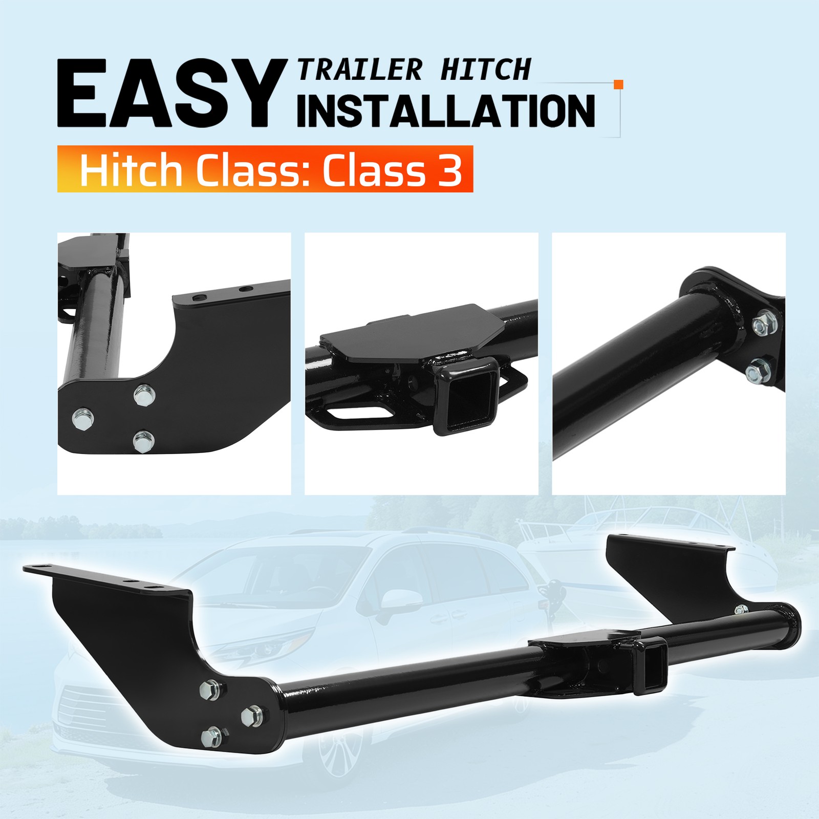For Toyota Sienna All Styles 2021-2026 Class 3 Bumper Trailer Hitch 2" Receiver