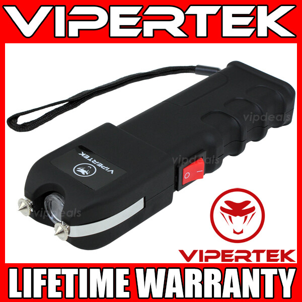 VIPERTEK Stun Gun VTS-989 - Heavy Duty Rechargeable LED Flashlight