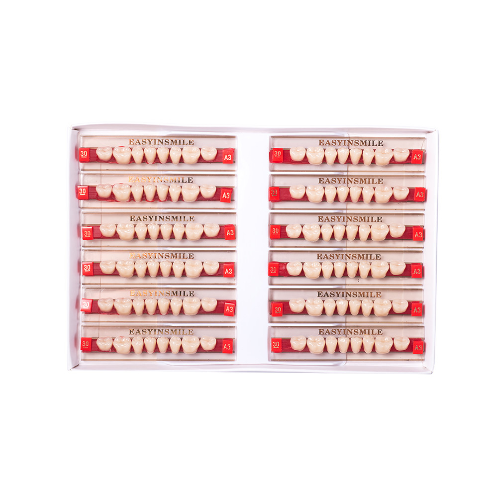 A1/A2/A3 Shade Acrylic Resin Teeth Dental DIY False Denture Full Set Upper/Lower