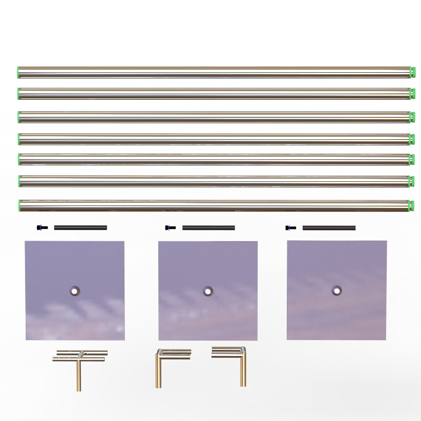 DOUBLE CROSS BAR ADJUSTABLE QUICK BACKDROP KIT 10FT x 20FT PIPE WITHOUT DRAPE