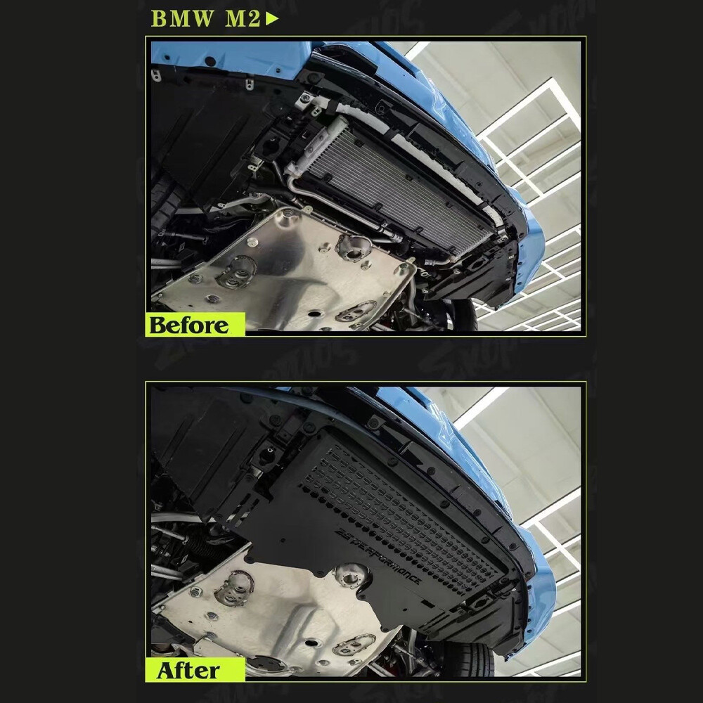 New Oil Cooler Skid Plate Underhood Shield For BMW G80 M3 G82 M4 Hexagonal Hole