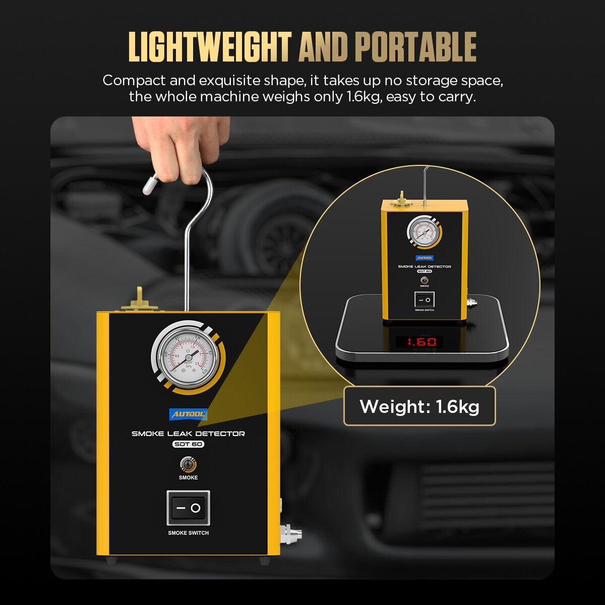 Automotive EVAP Smoke Machine Diagnostic Pipe System Vacuum Car Leak Detection